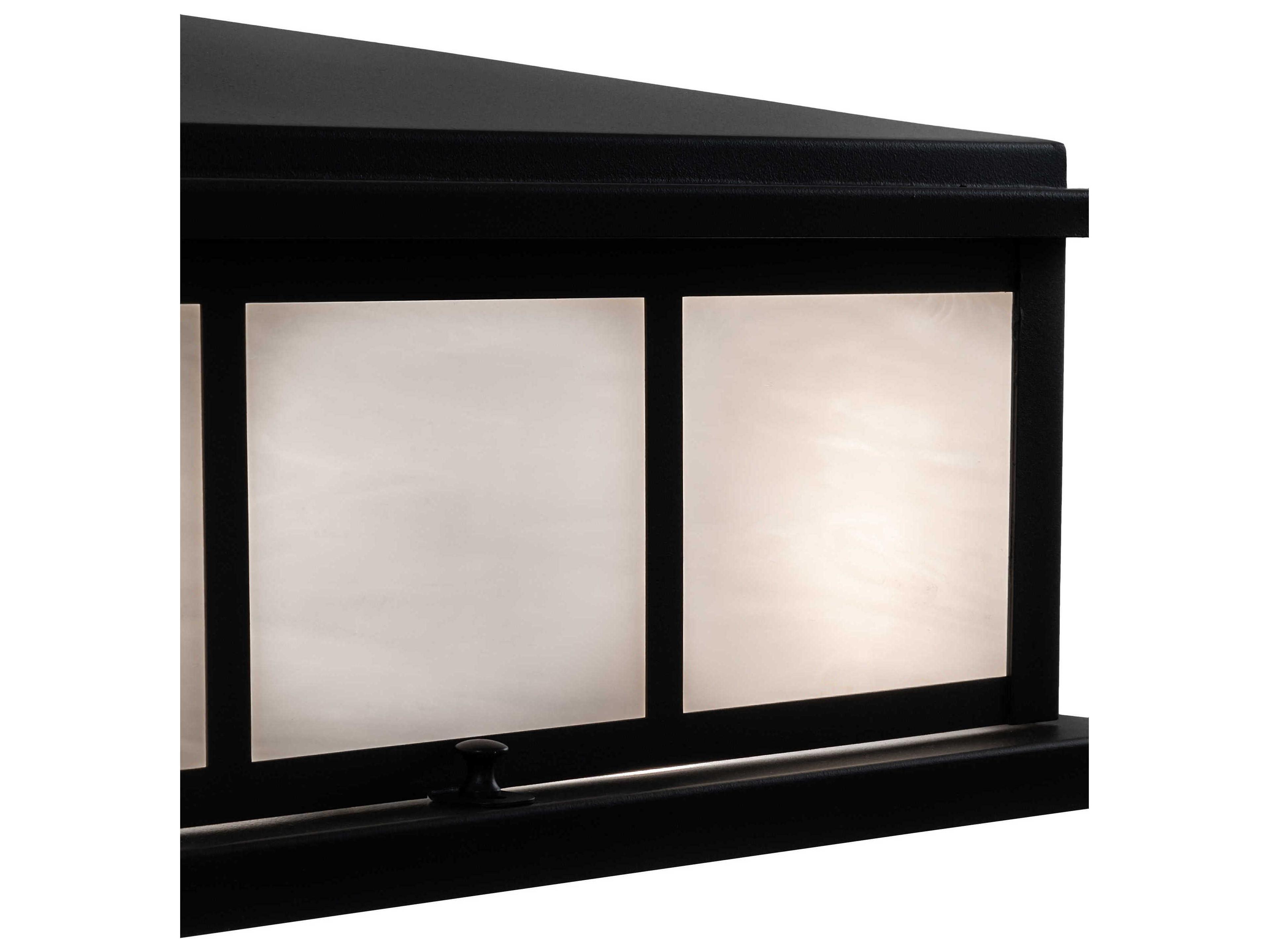 Meyda Seneca Double Bar Mission 4 - Light Glass Outdoor Pier