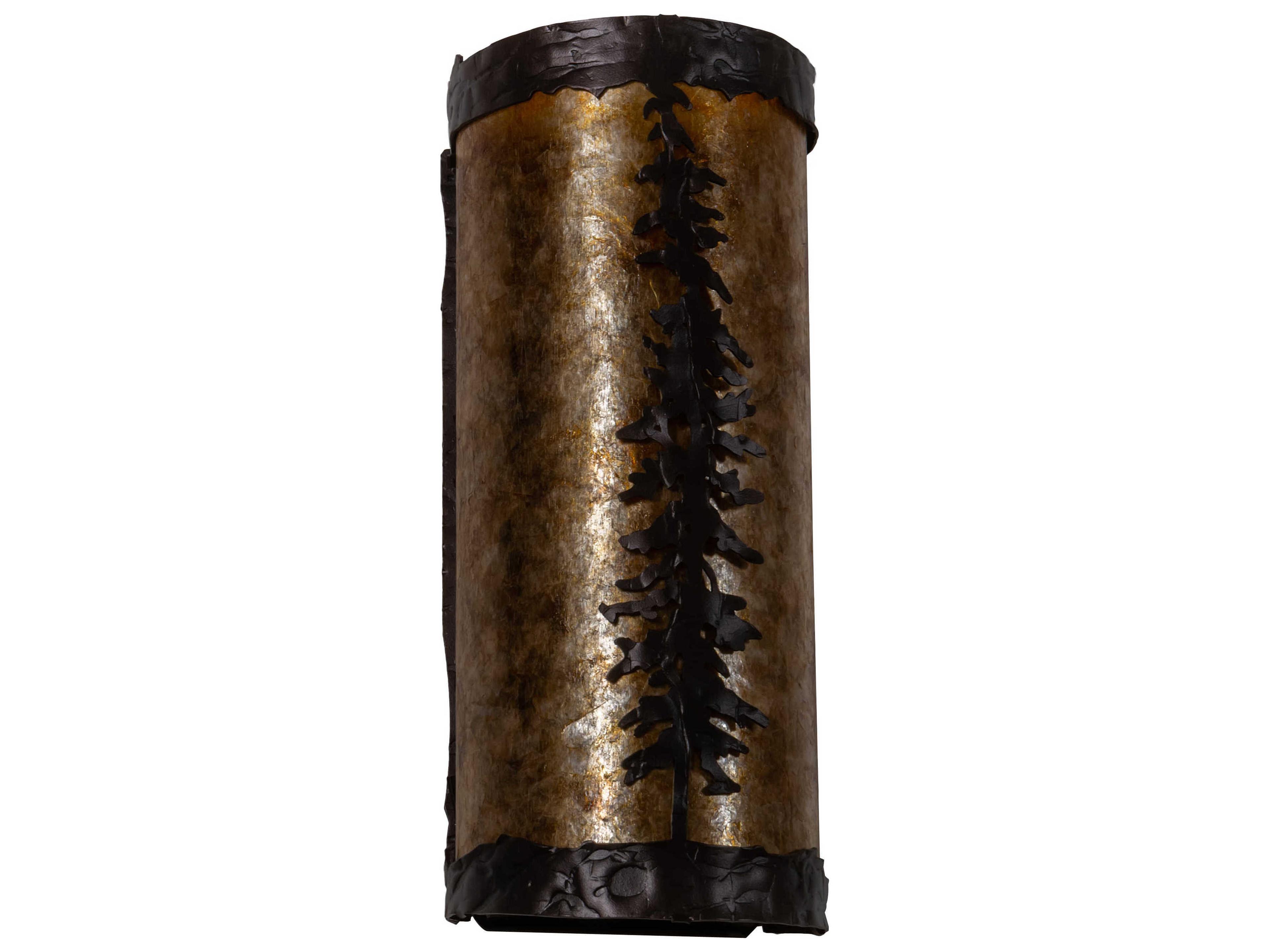 Meyda Pines 2-Light Mahogany Bronze Brown LED Wall Sconce