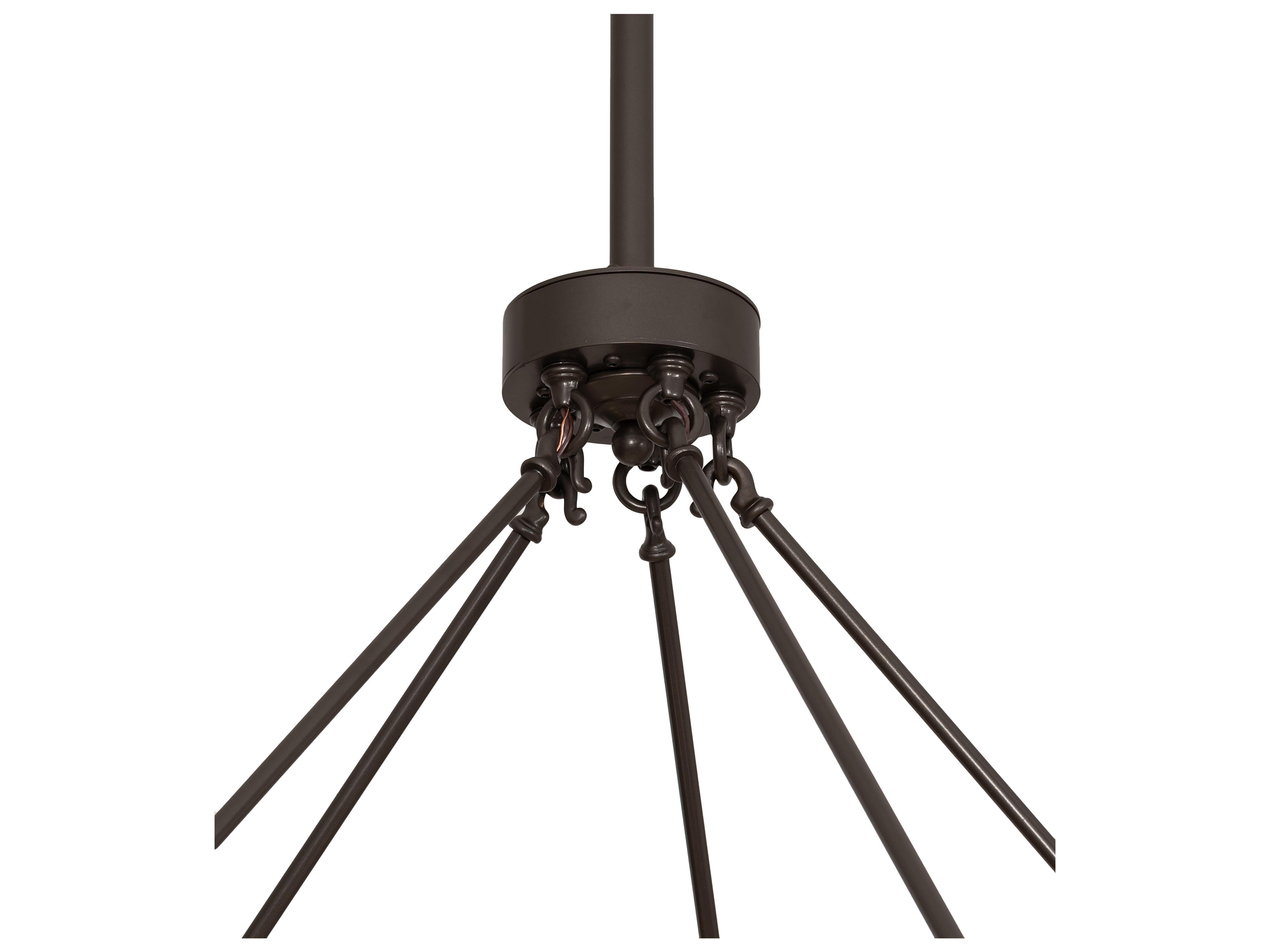 Meyda Loxley 10-Light Bronze White Cylinder Round Chandelier