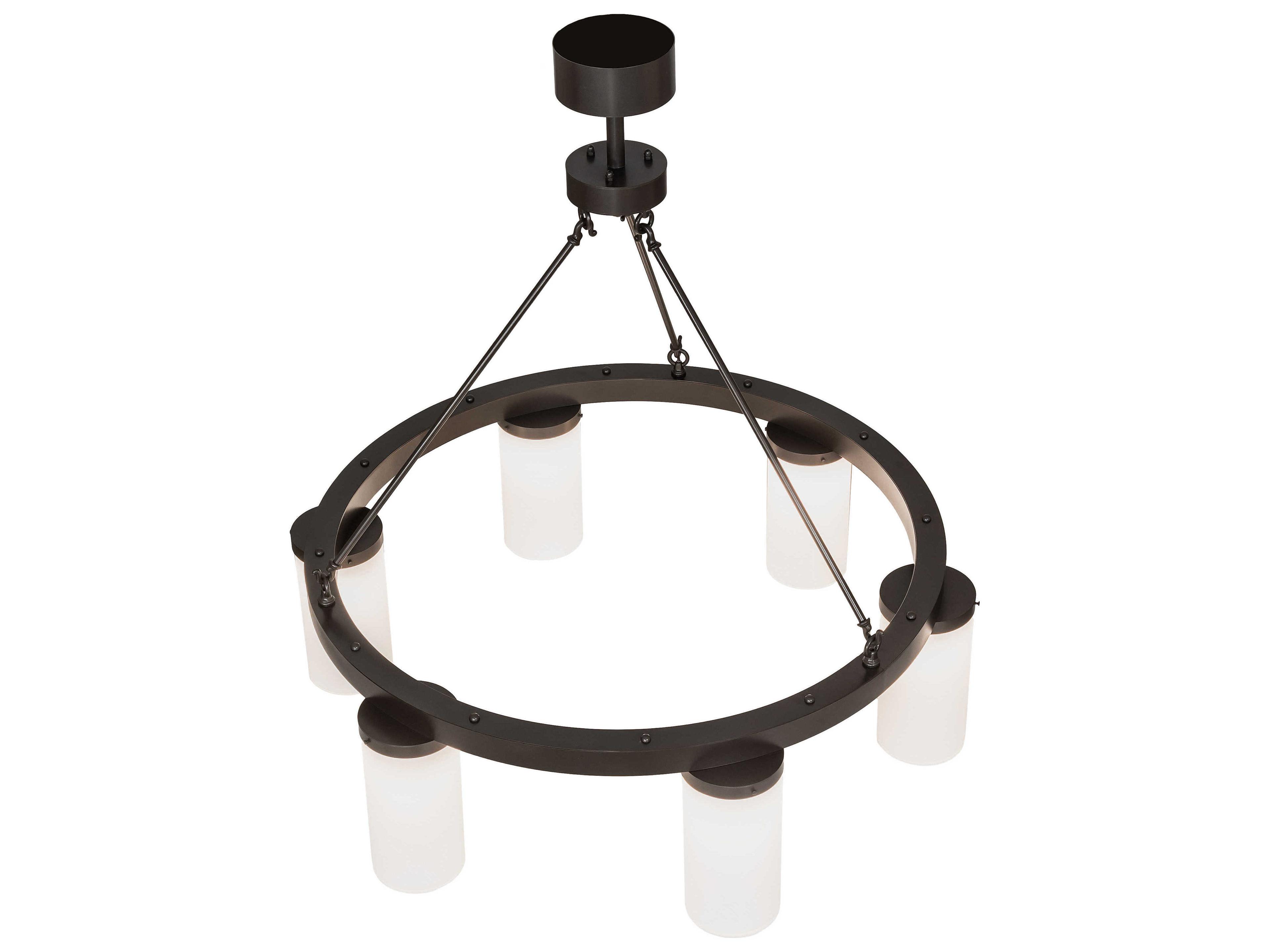 Meyda Loxley 6-Light Bronze Black Cylinder Round Chandelier