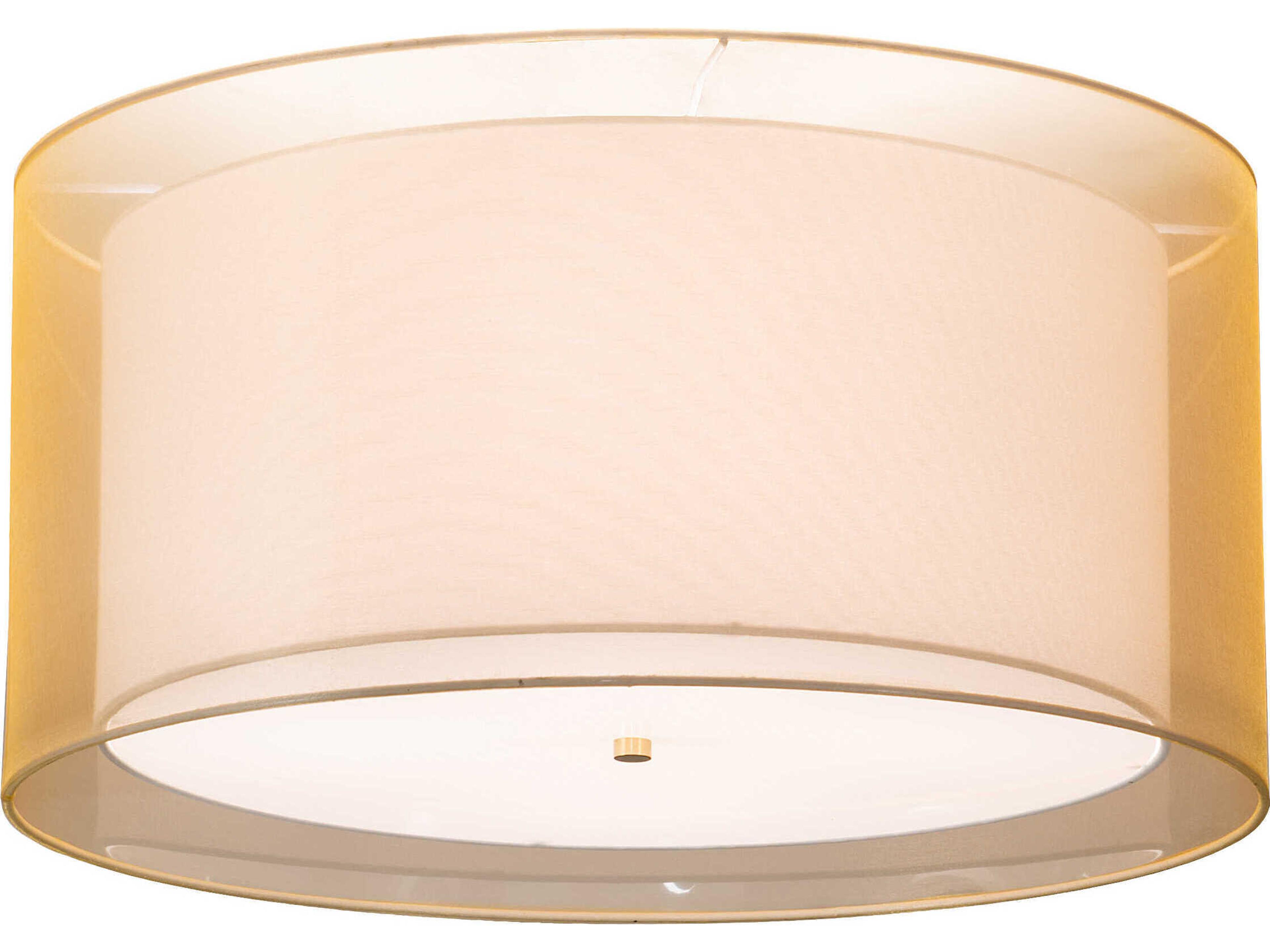 Cilindro 4-Light Antique Brass Drum Flush Mount