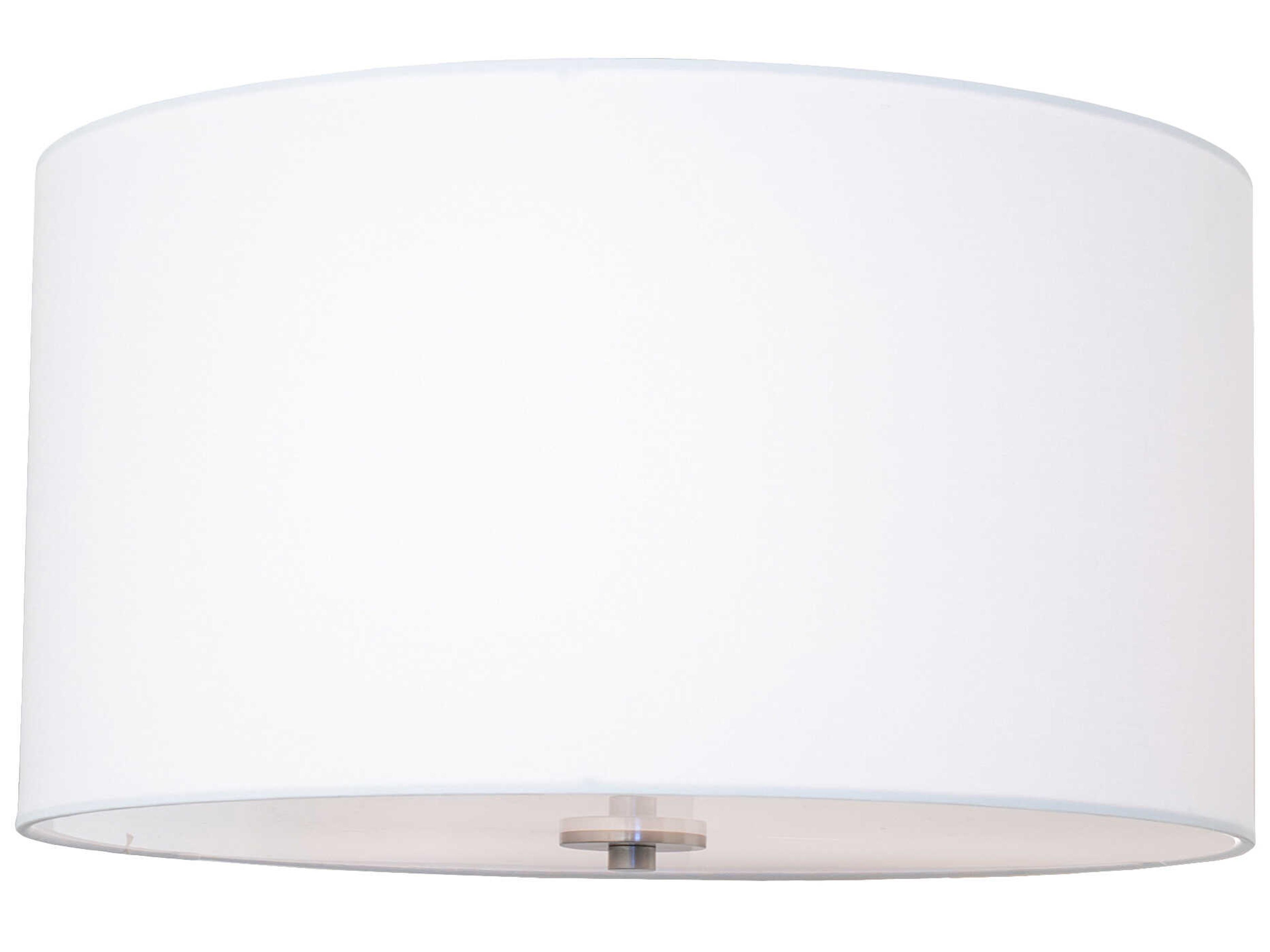 Cilindro 3-Light Nickel Drum Flush Mount