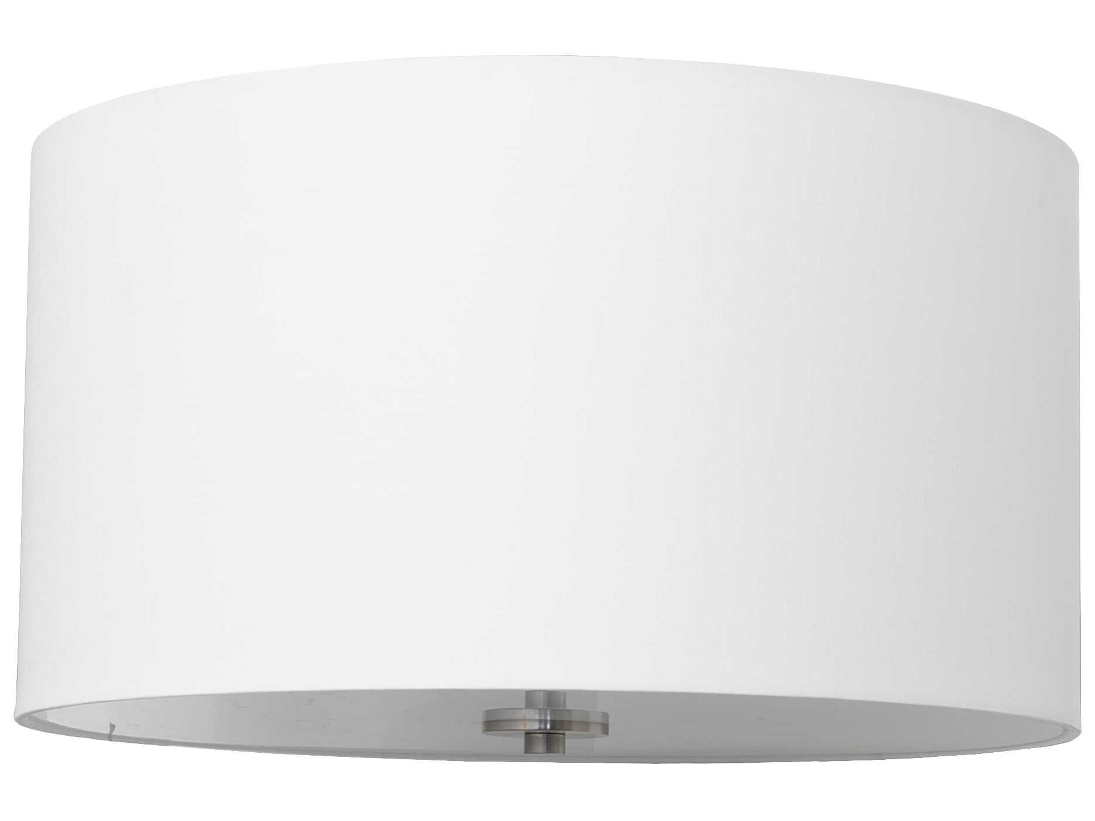 Meyda Cilindro 3-Light Nickel Drum Flush Mount