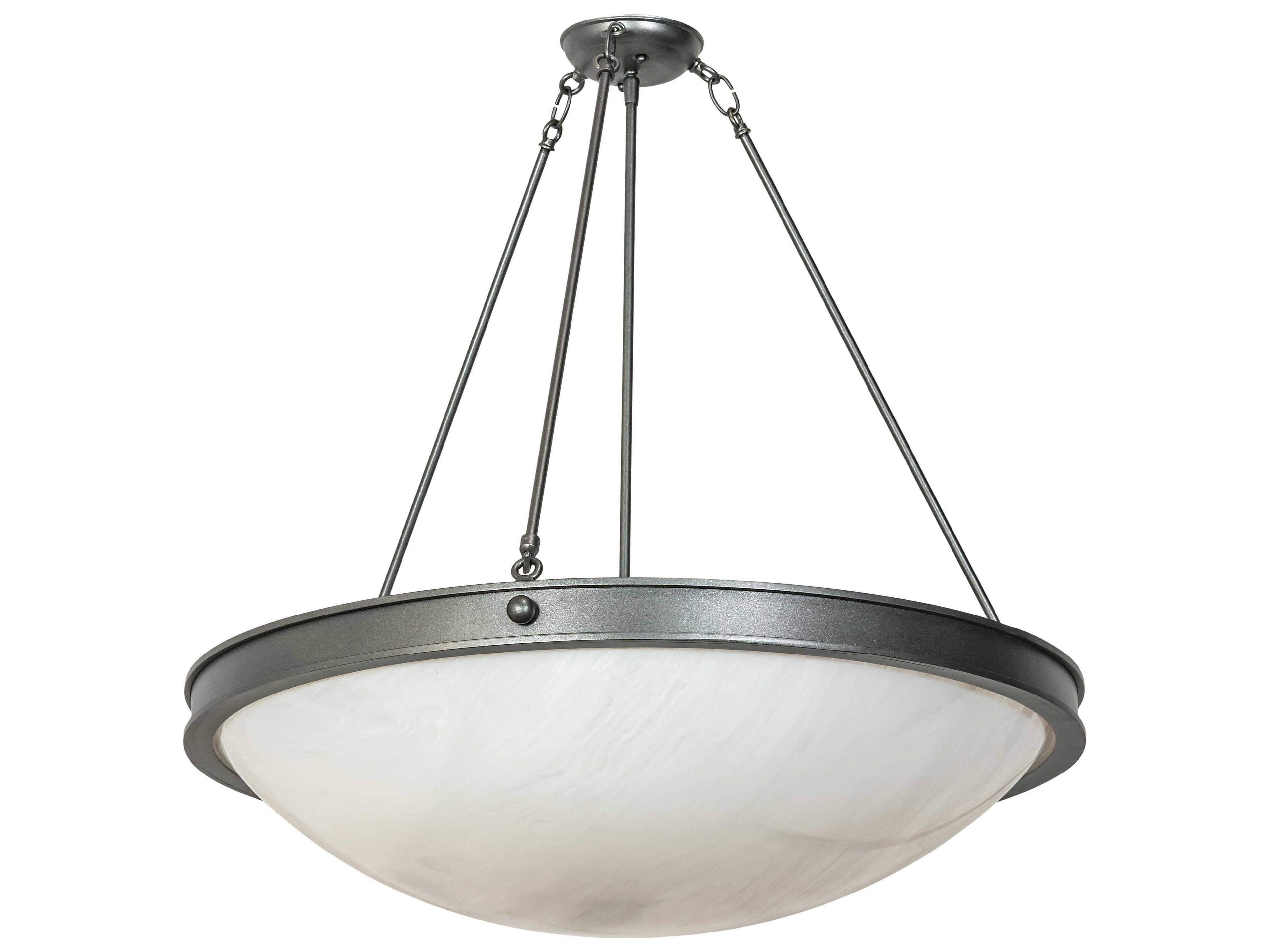 Meyda Dionne 6-Light Pewter Black Bowl Pendant