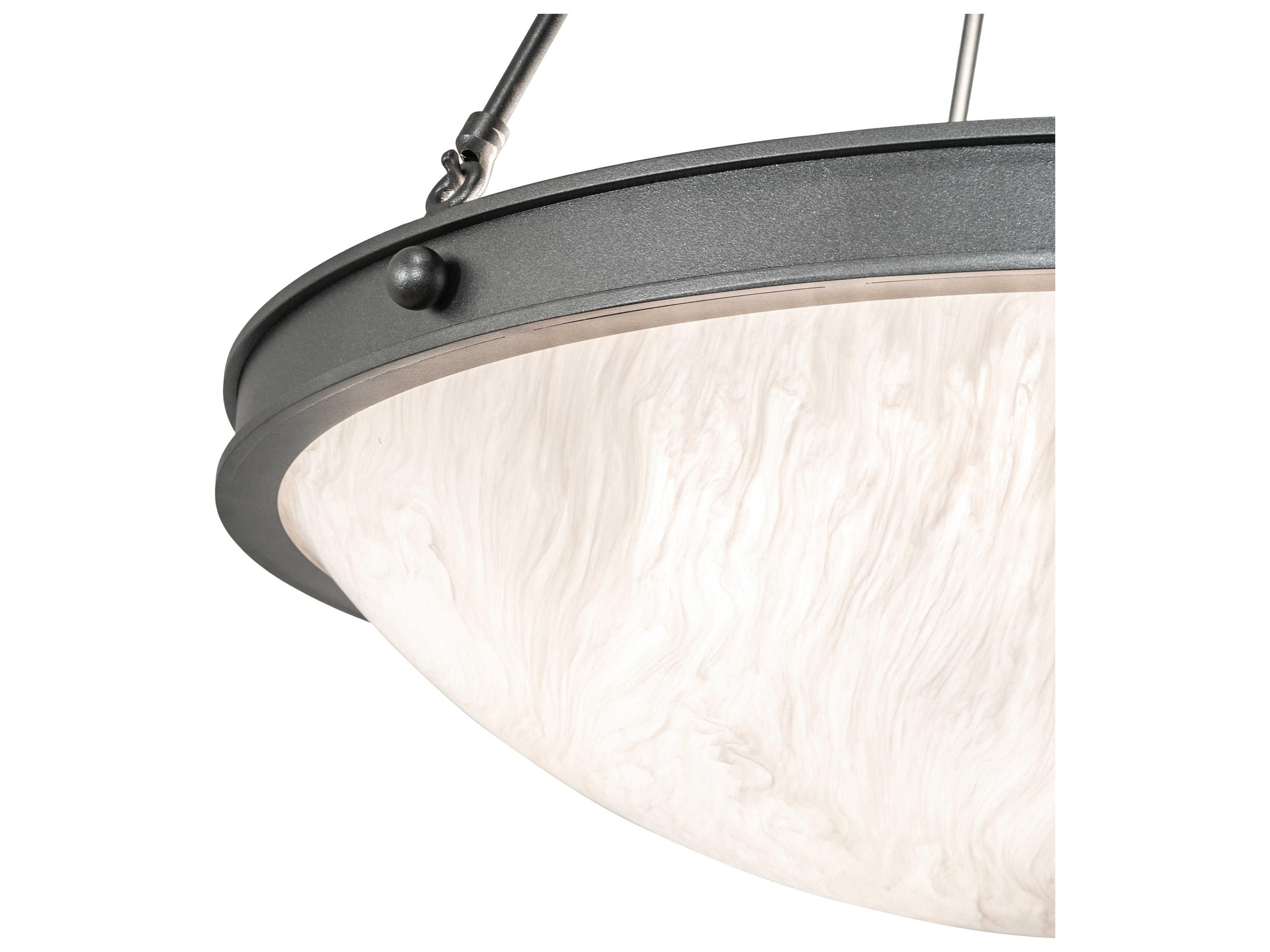 Meyda Dionne 6-Light Pewter Black Bowl Pendant