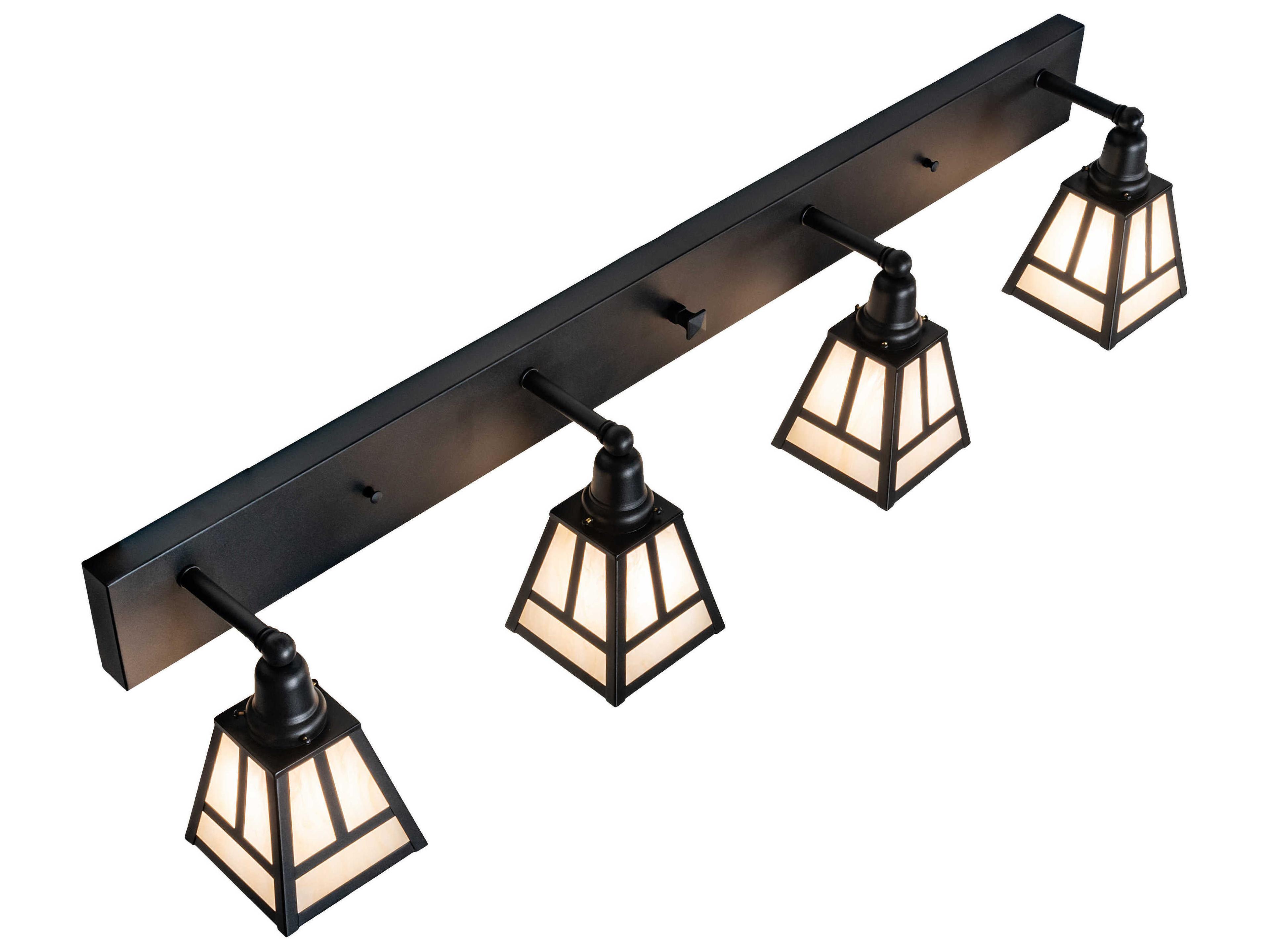 Meyda T-mission 4-Light Wrought Iron Black Vanity Light