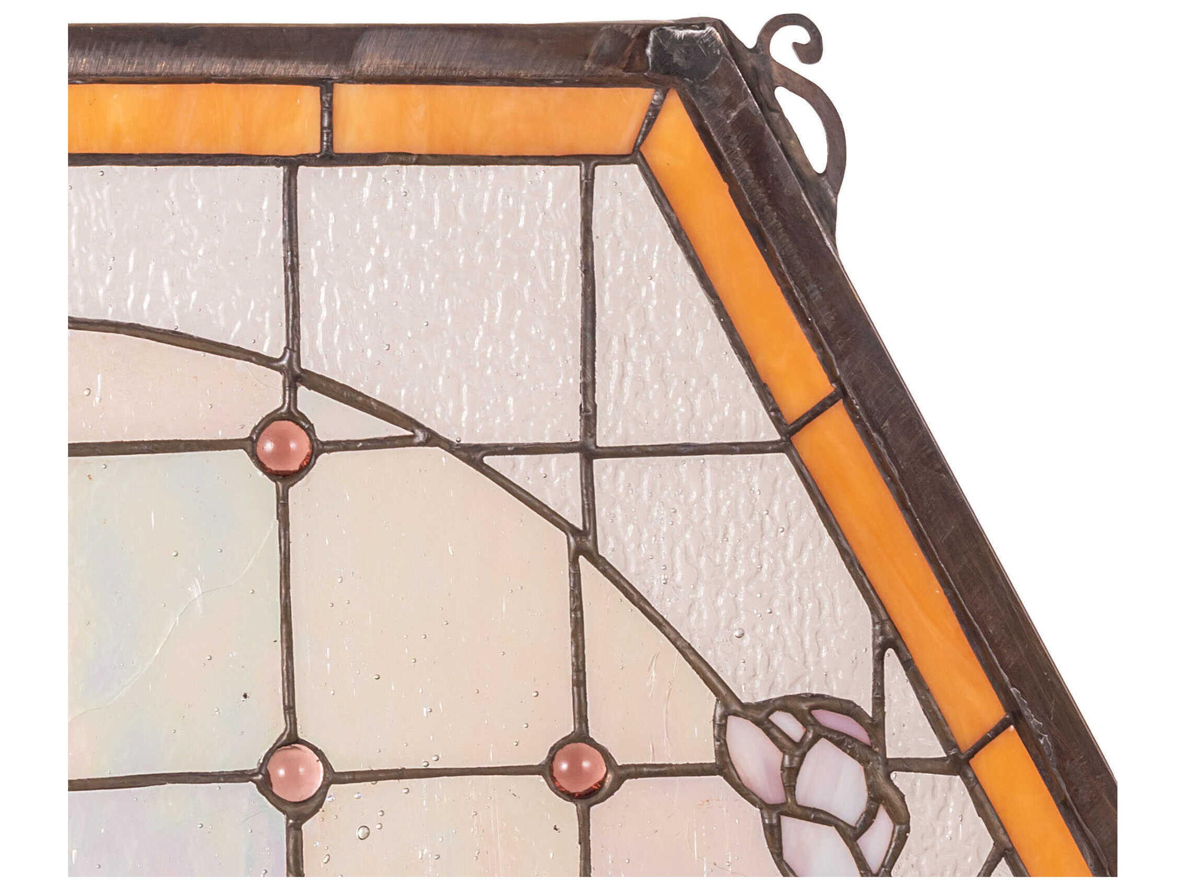 Meyda Copper 20" High Succulent Window Glass Wall Art