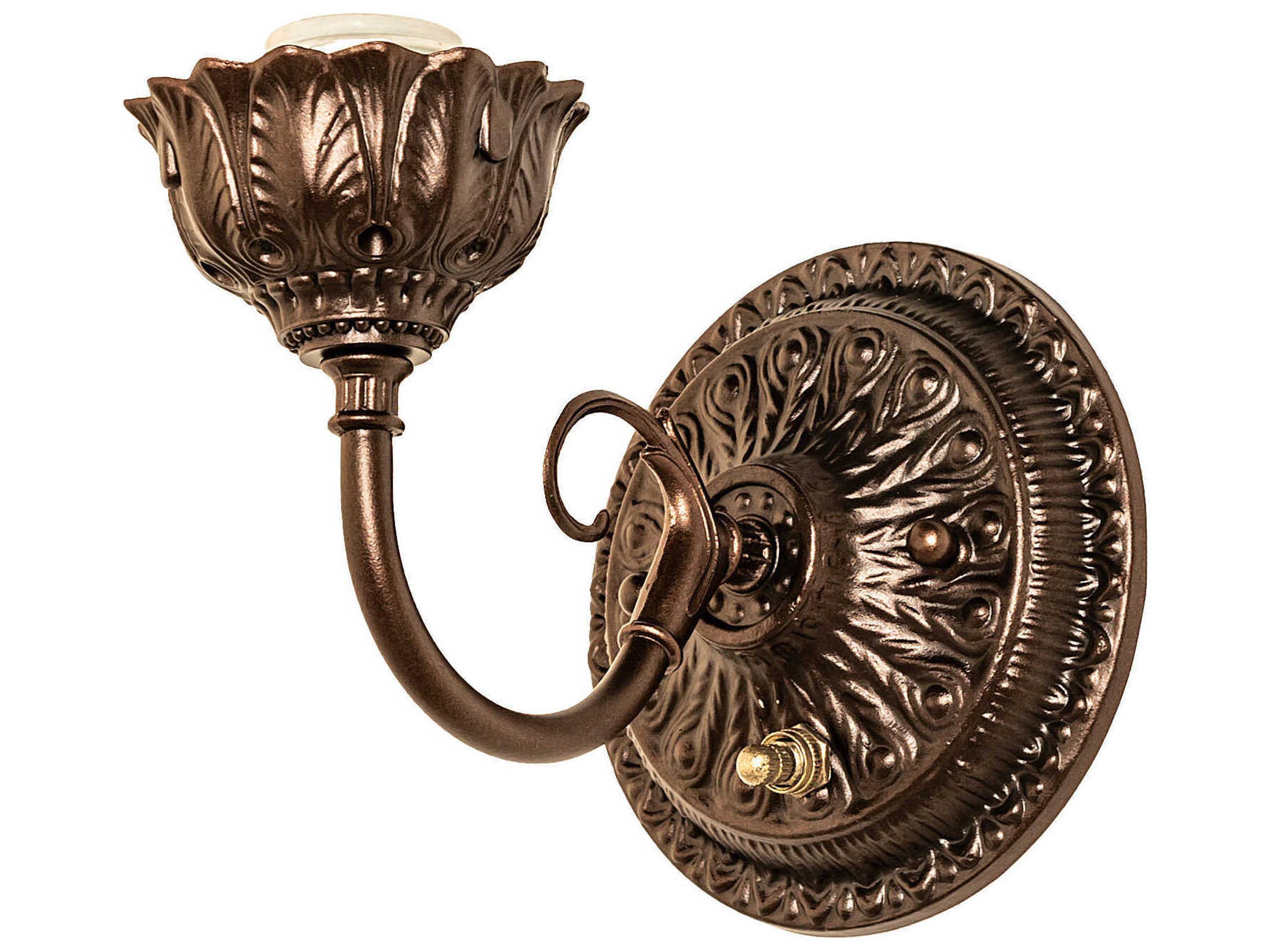 1-Light Mahogany Bronze Wall Sconce