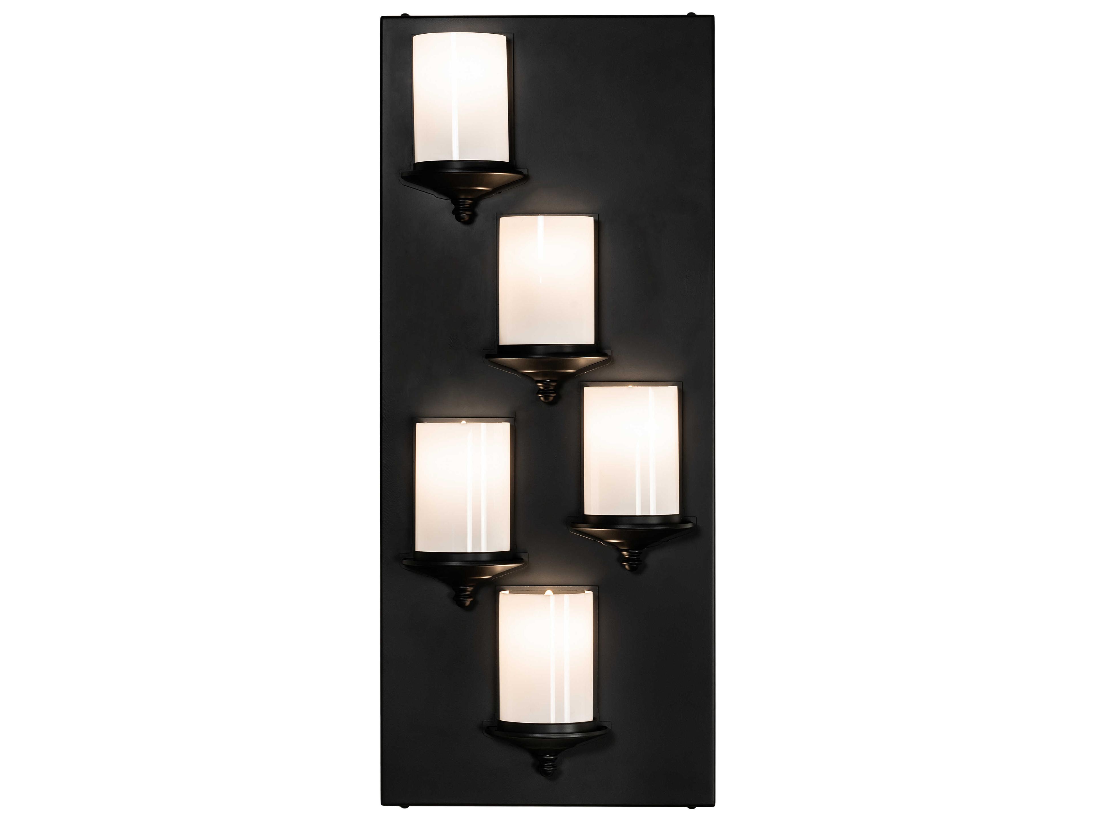 Meyda Octavia 5-Light Solar Black Wall Sconce
