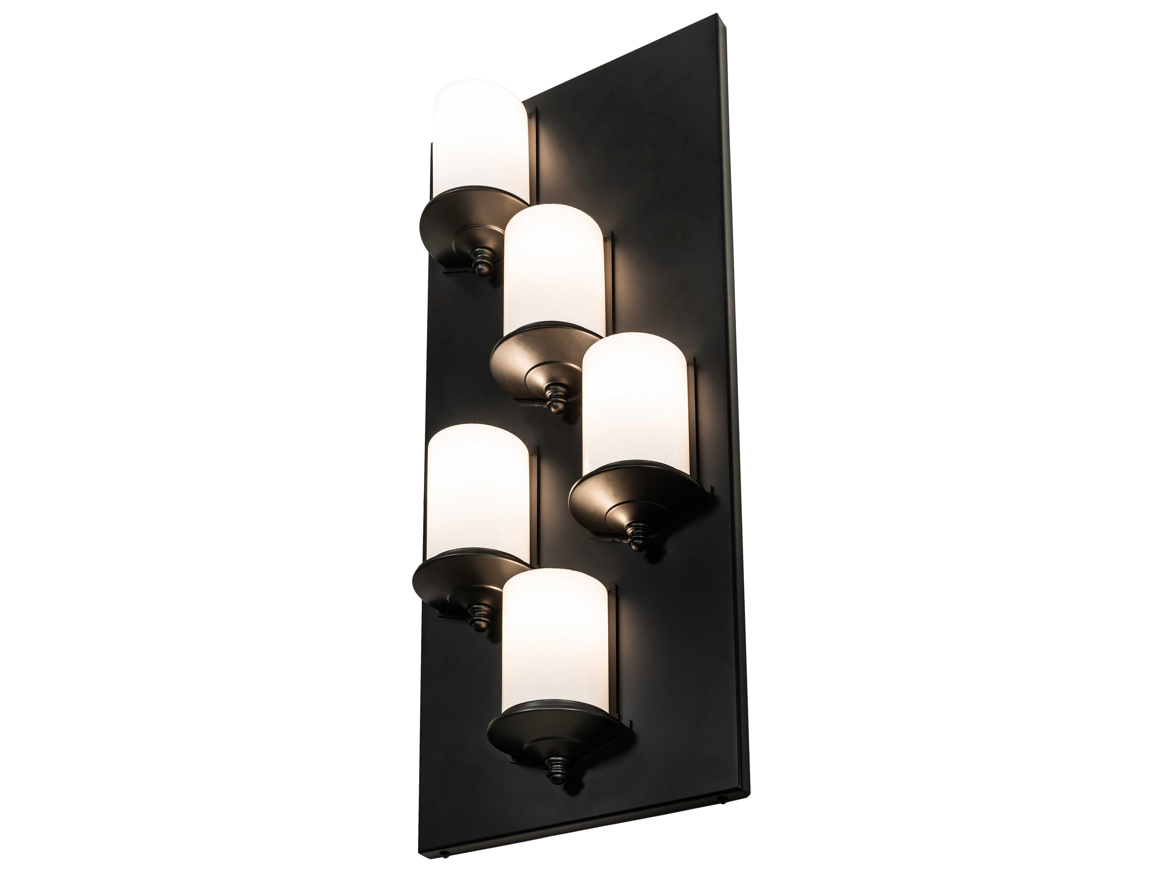 Meyda Octavia 5-Light Solar Black Wall Sconce