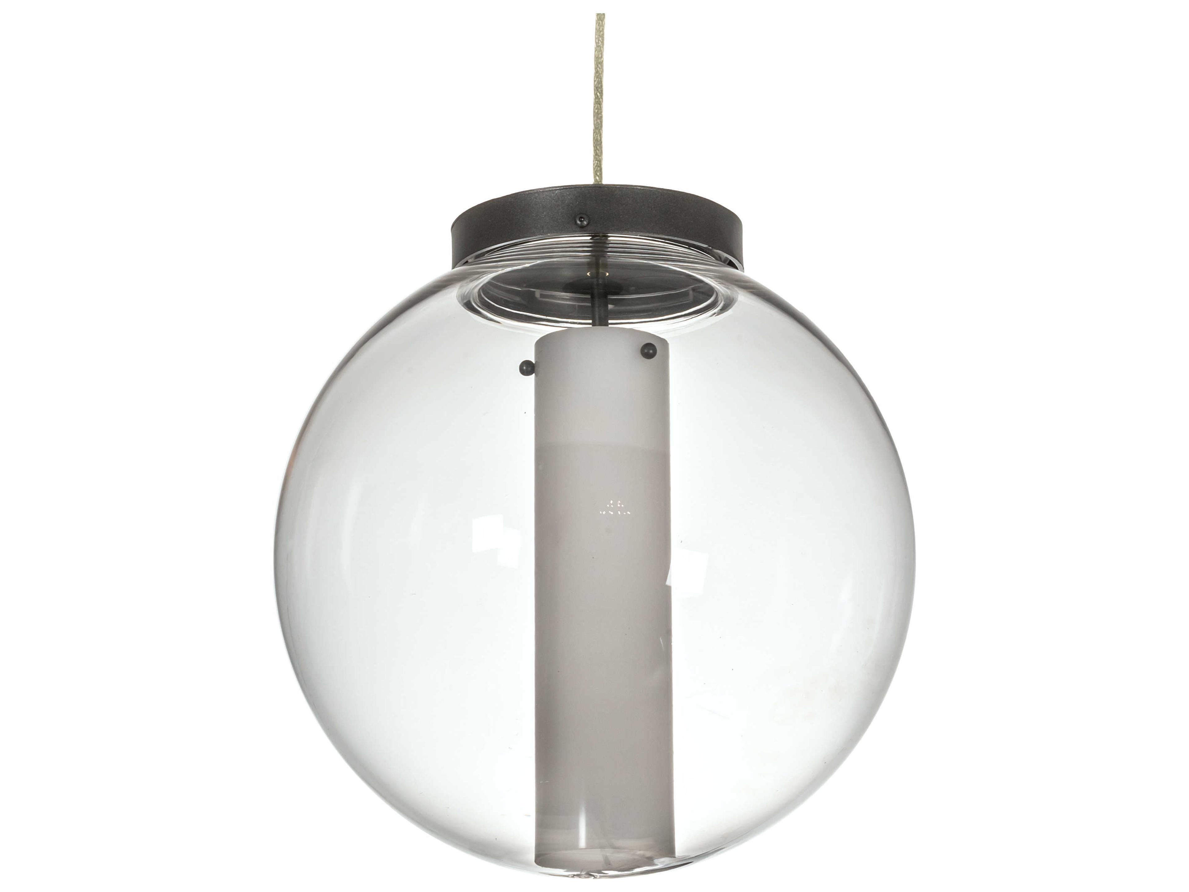 Meyda Bola Strip Pewter LED Cylinder Globe Pendant
