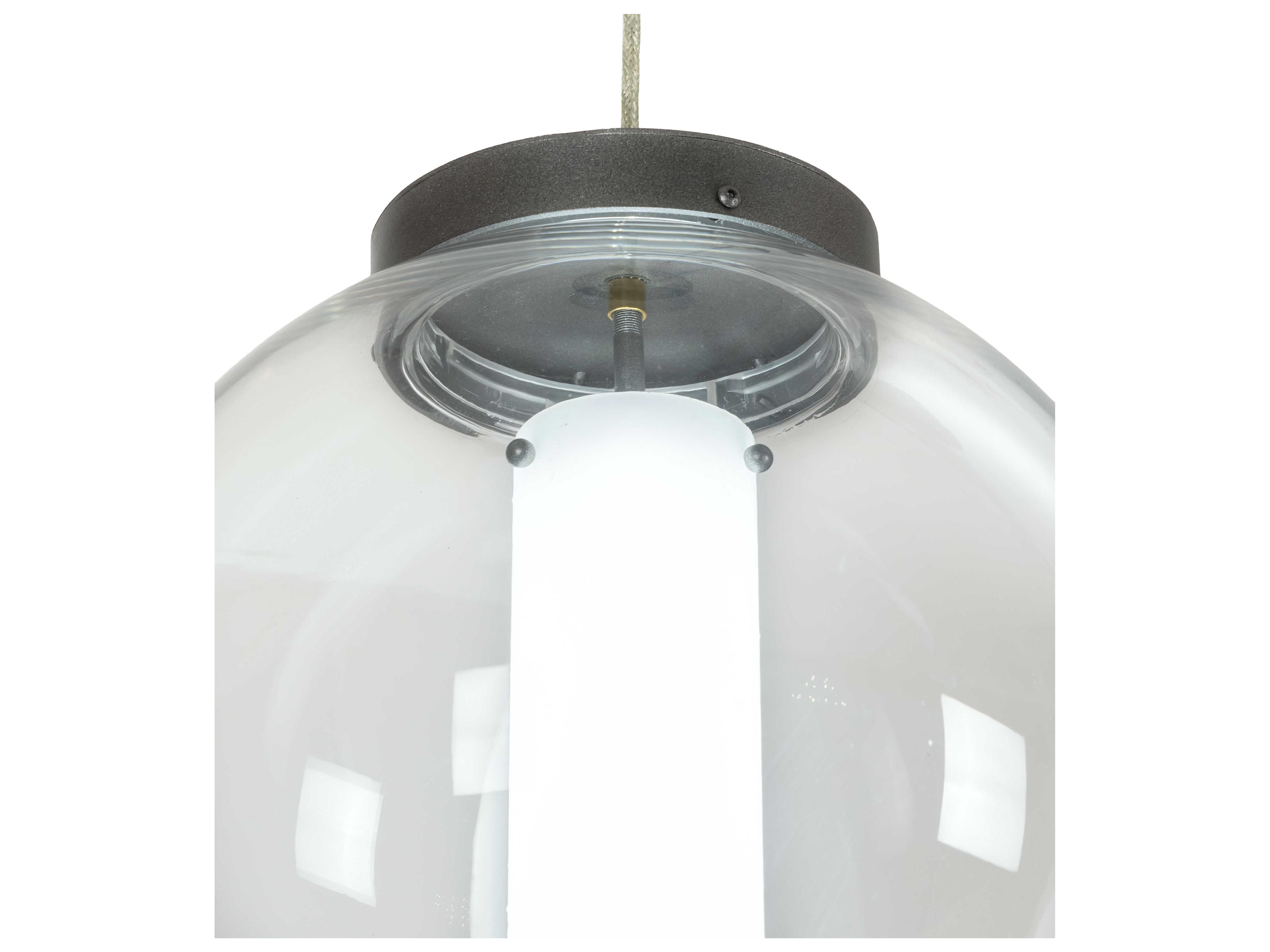 Meyda Bola Strip Pewter LED Cylinder Globe Pendant