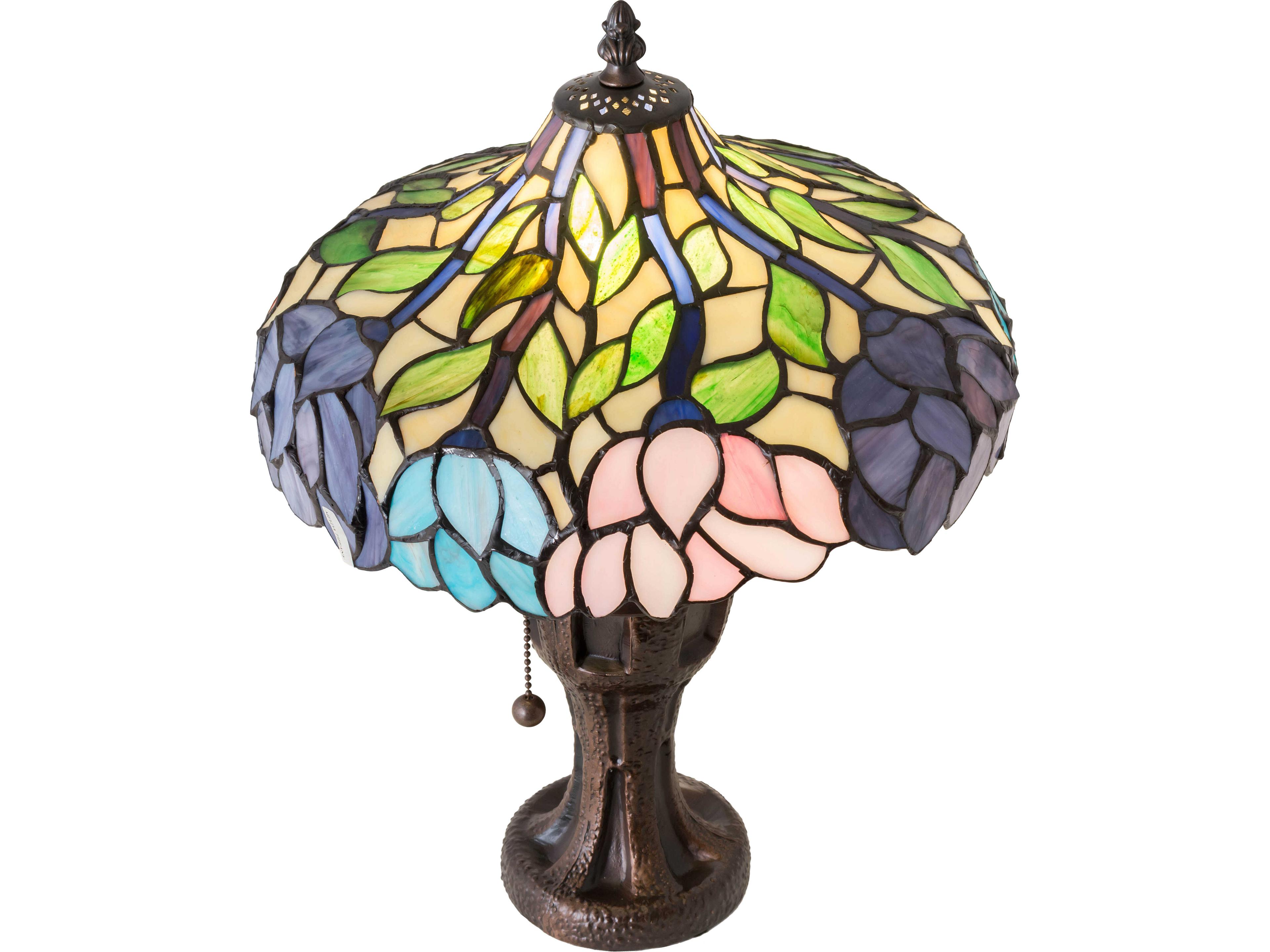 Meyda Wisteria Blue Traditional Table Lamp