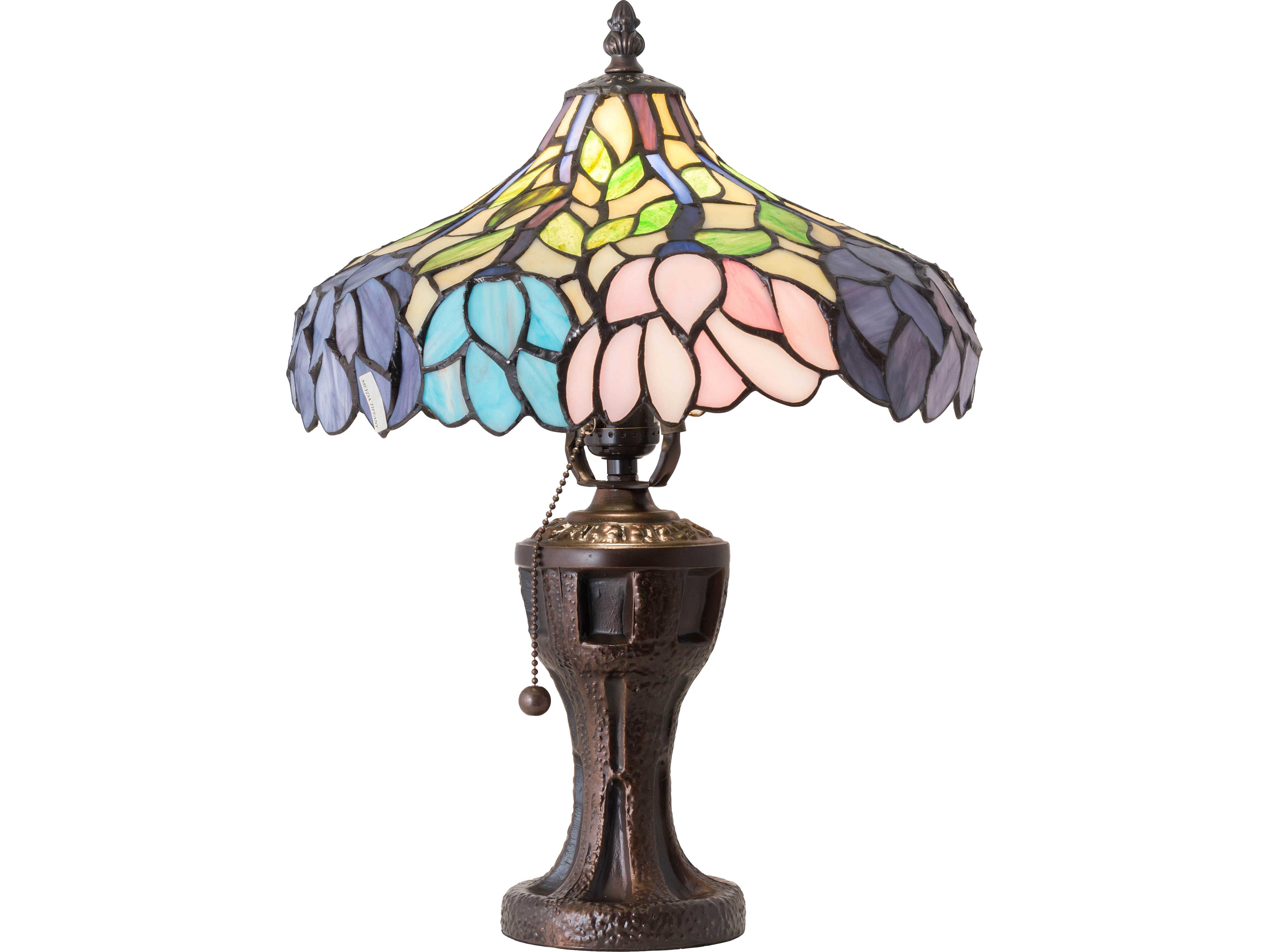 Meyda Wisteria Blue Traditional Table Lamp