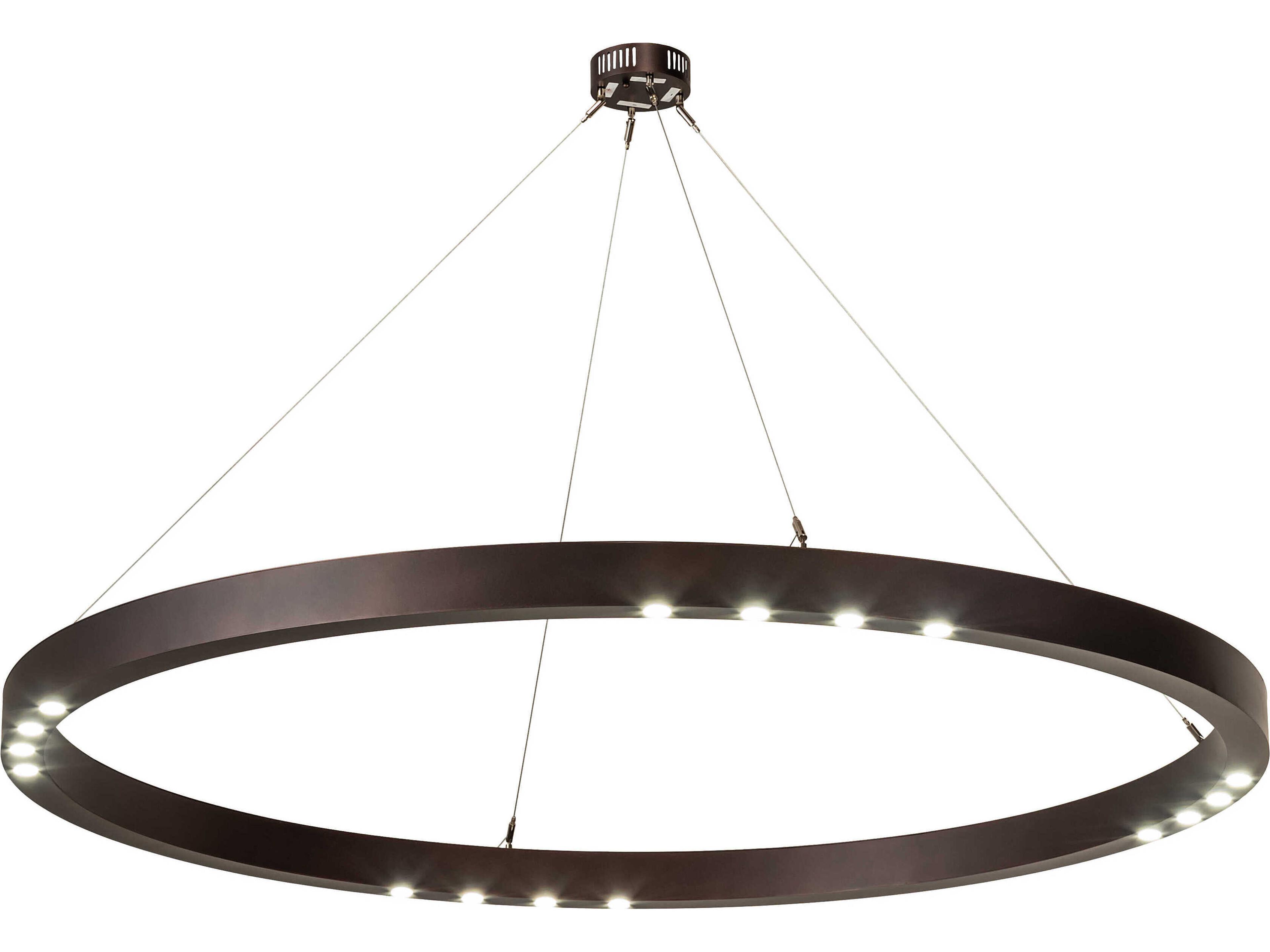 16-Light6-Light Mahogany Bronze LED Round Pendant