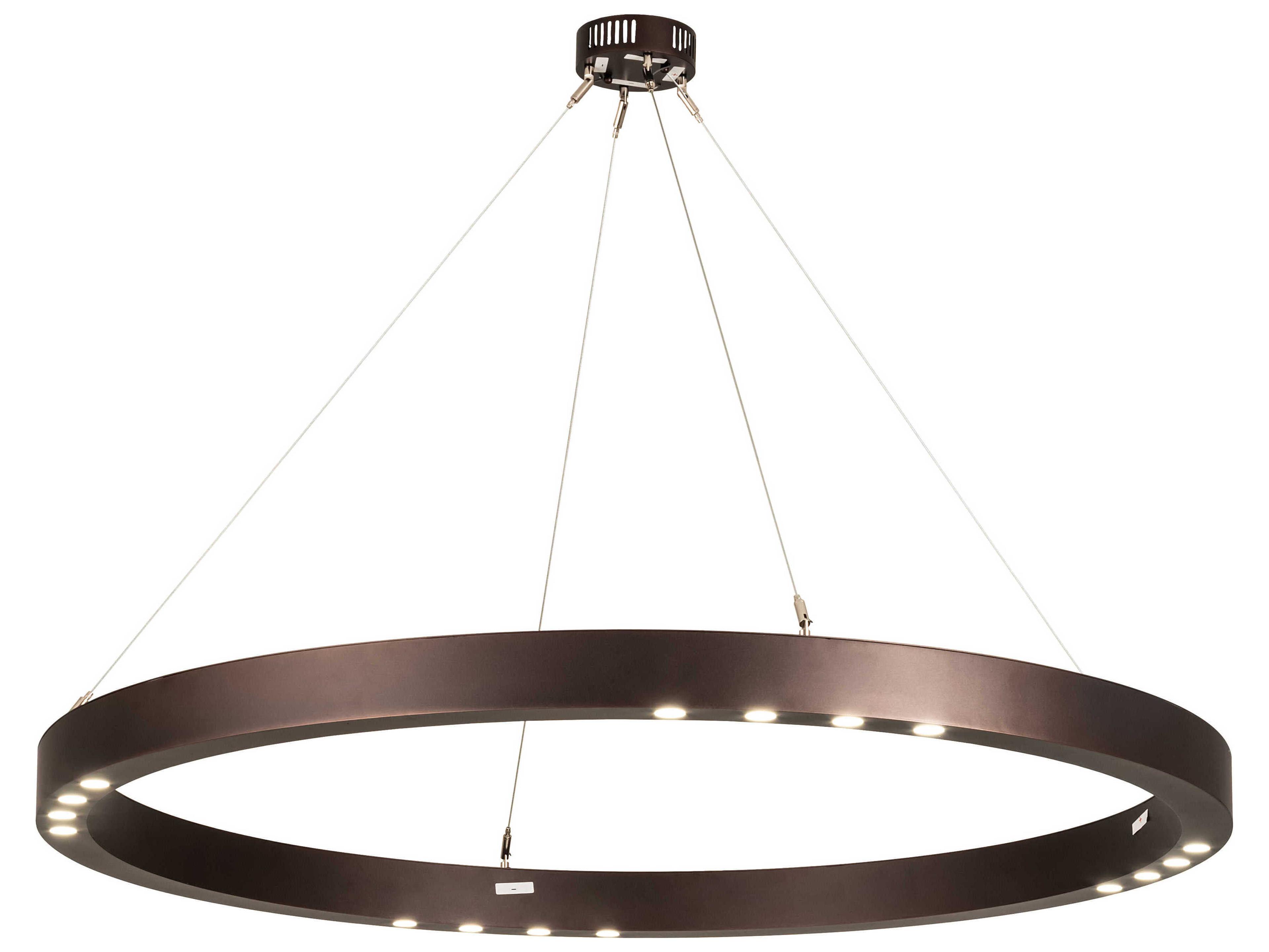 16-Light6-Light Mahogany Bronze LED Round Pendant