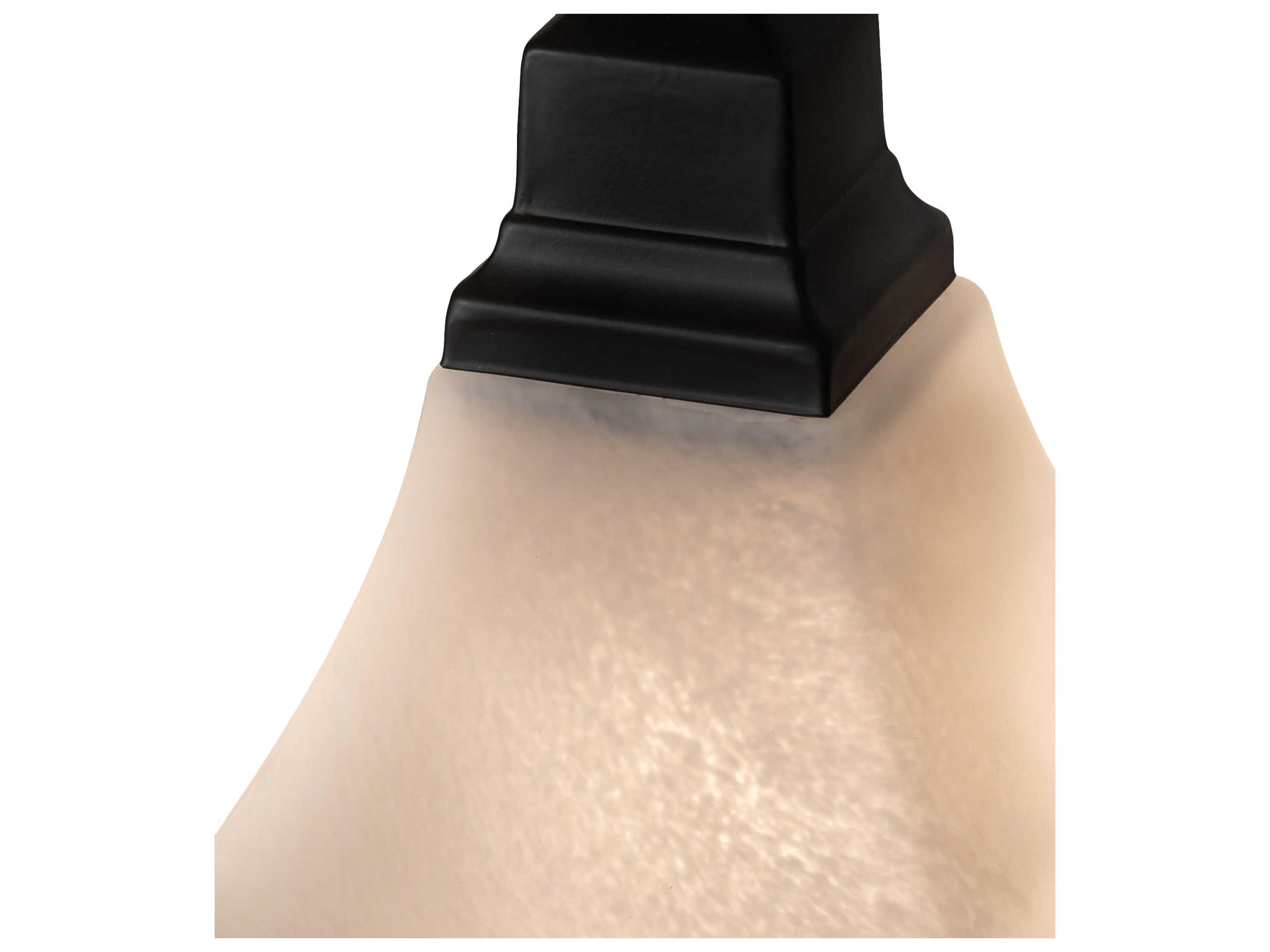 Meyda Bungalow 1-Light Oil Rubbed Bronze Glass Flush Mount