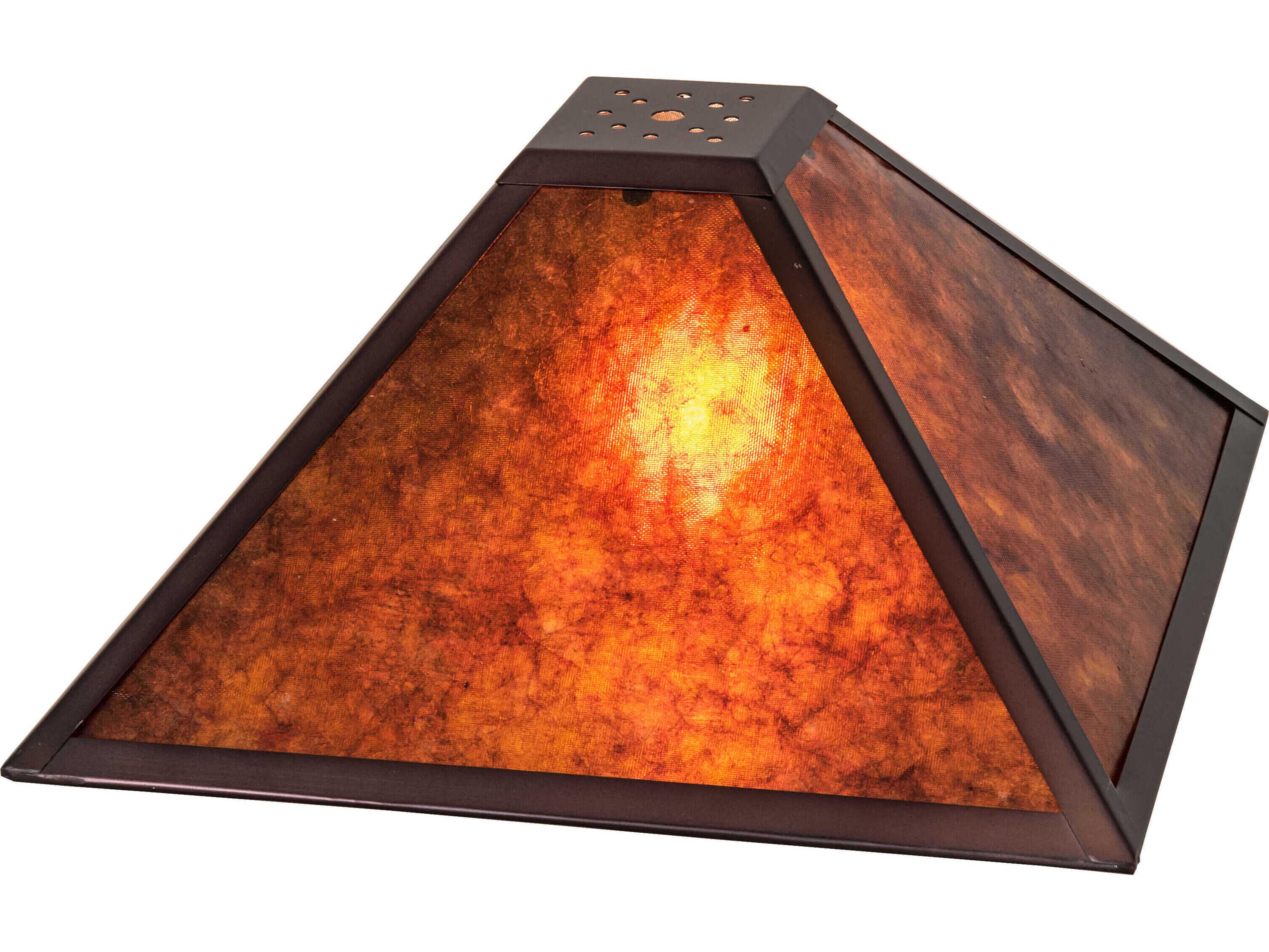 Amber Mica 20" Mission Prime Shade
