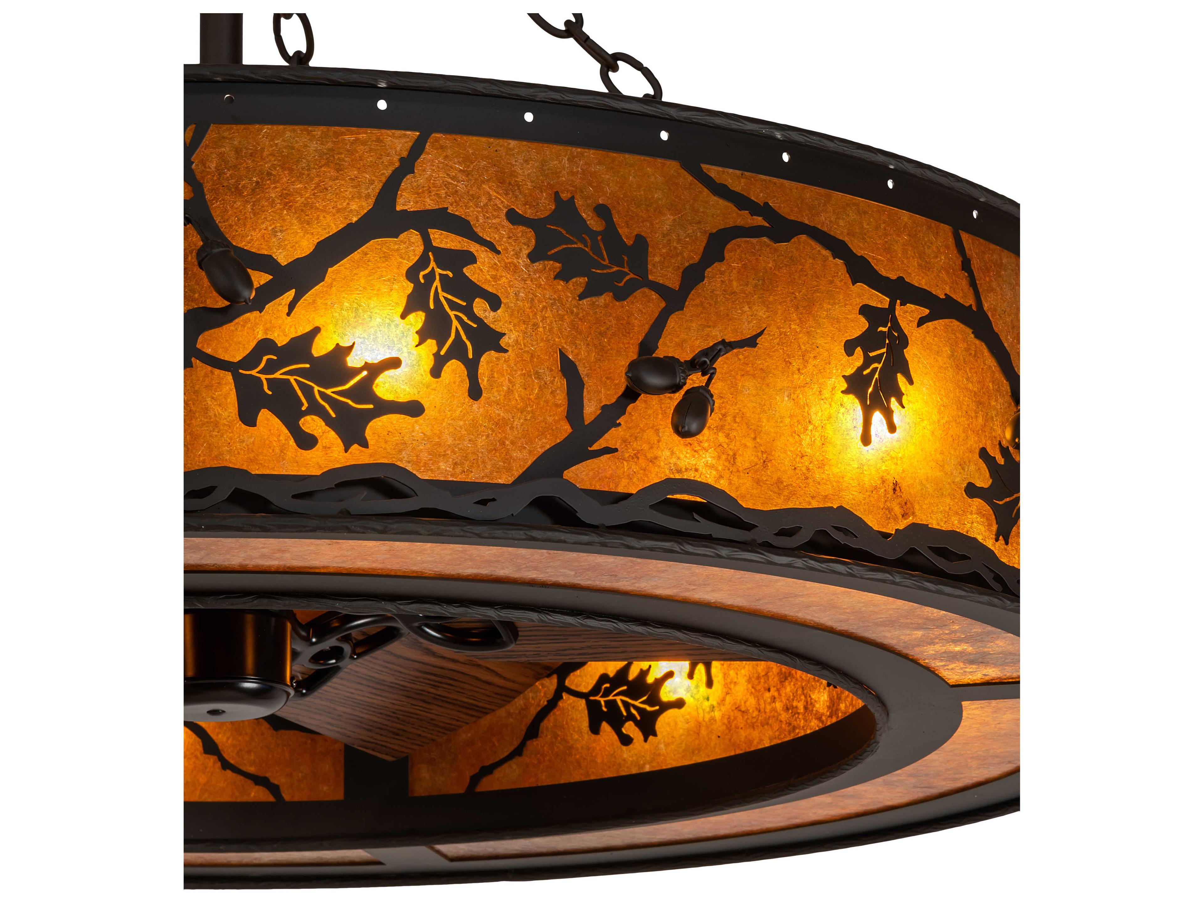 Meyda Oak Leaf & Acorn 8-Light 45" Ceiling Fan