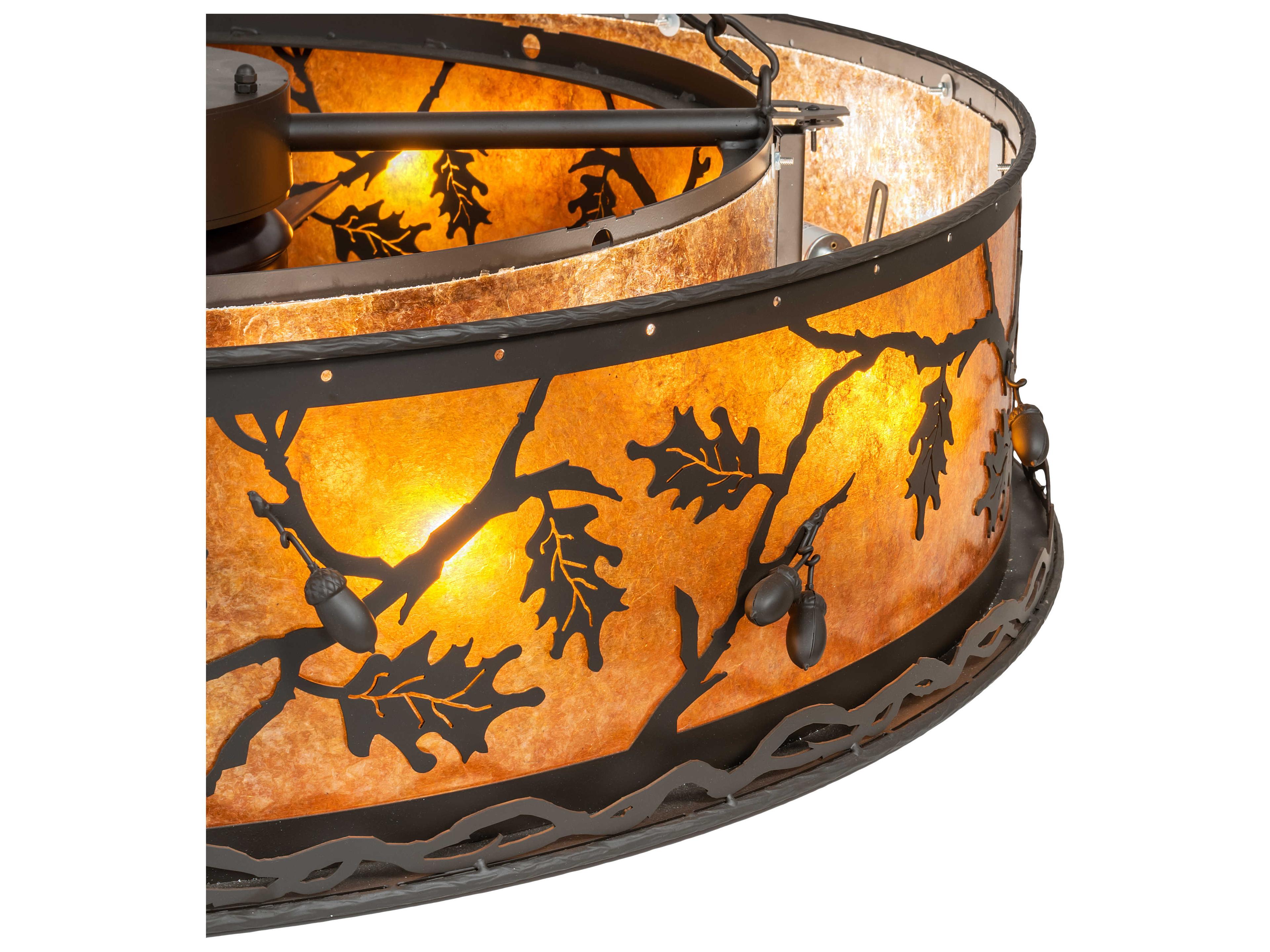 Meyda Oak Leaf & Acorn 8-Light 45" Ceiling Fan