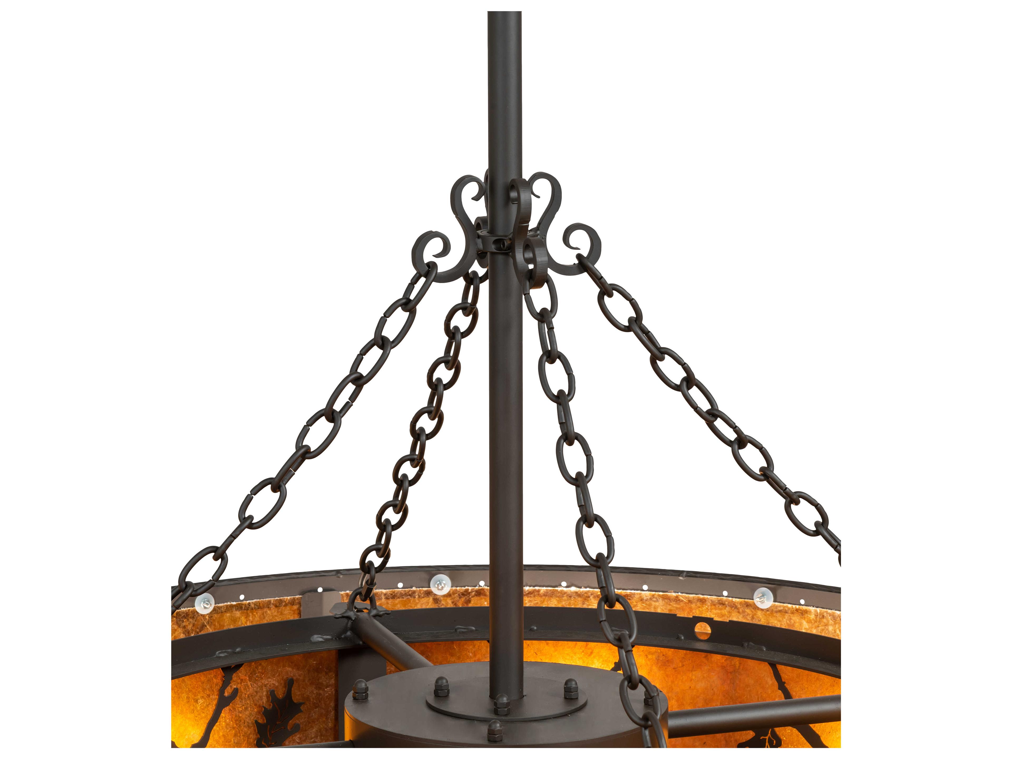 Meyda Oak Leaf & Acorn 8-Light 45" Ceiling Fan