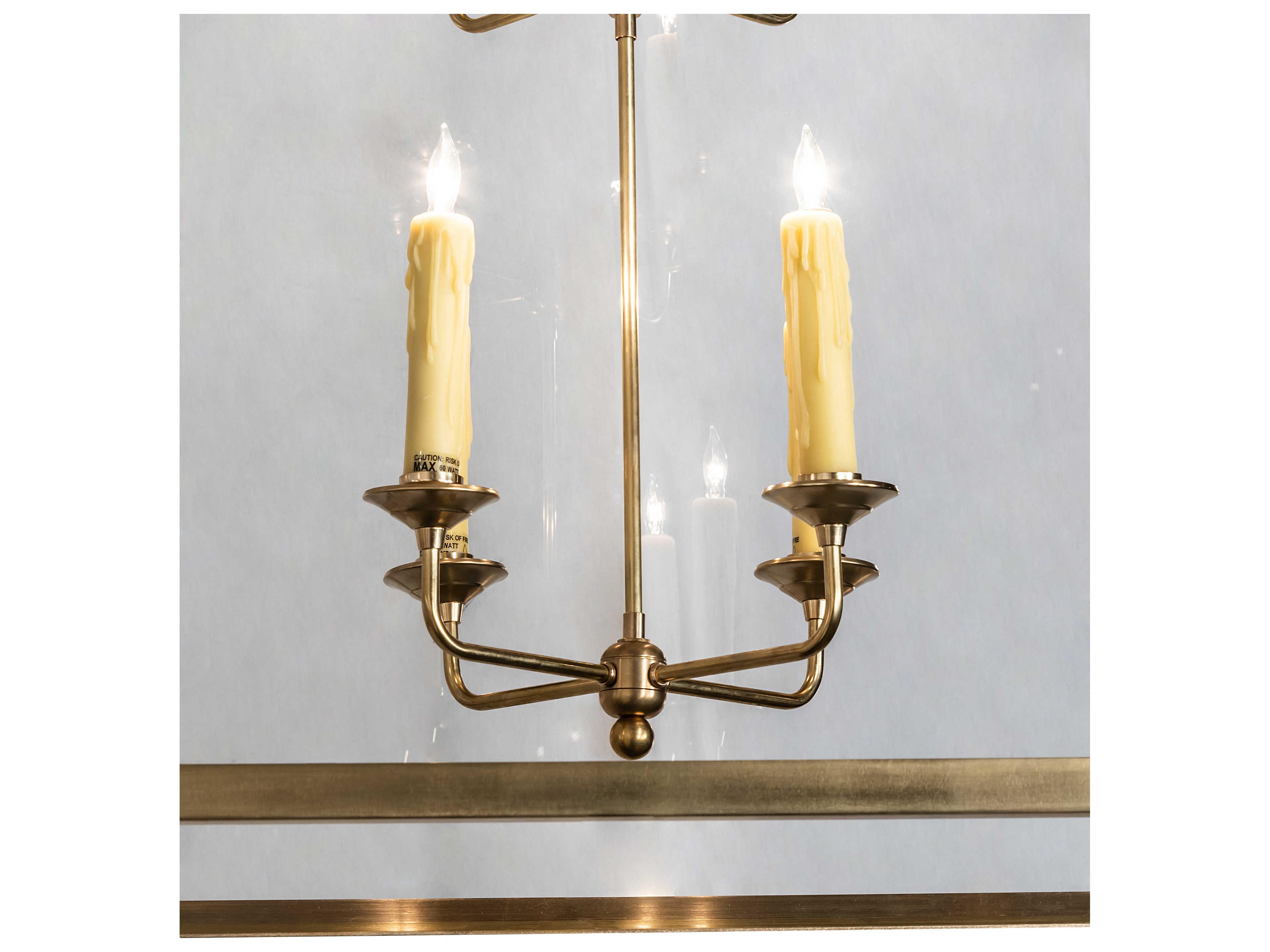 Meyda Claudette 8-Light Brass Tint Candelabra Tiered Chandelier