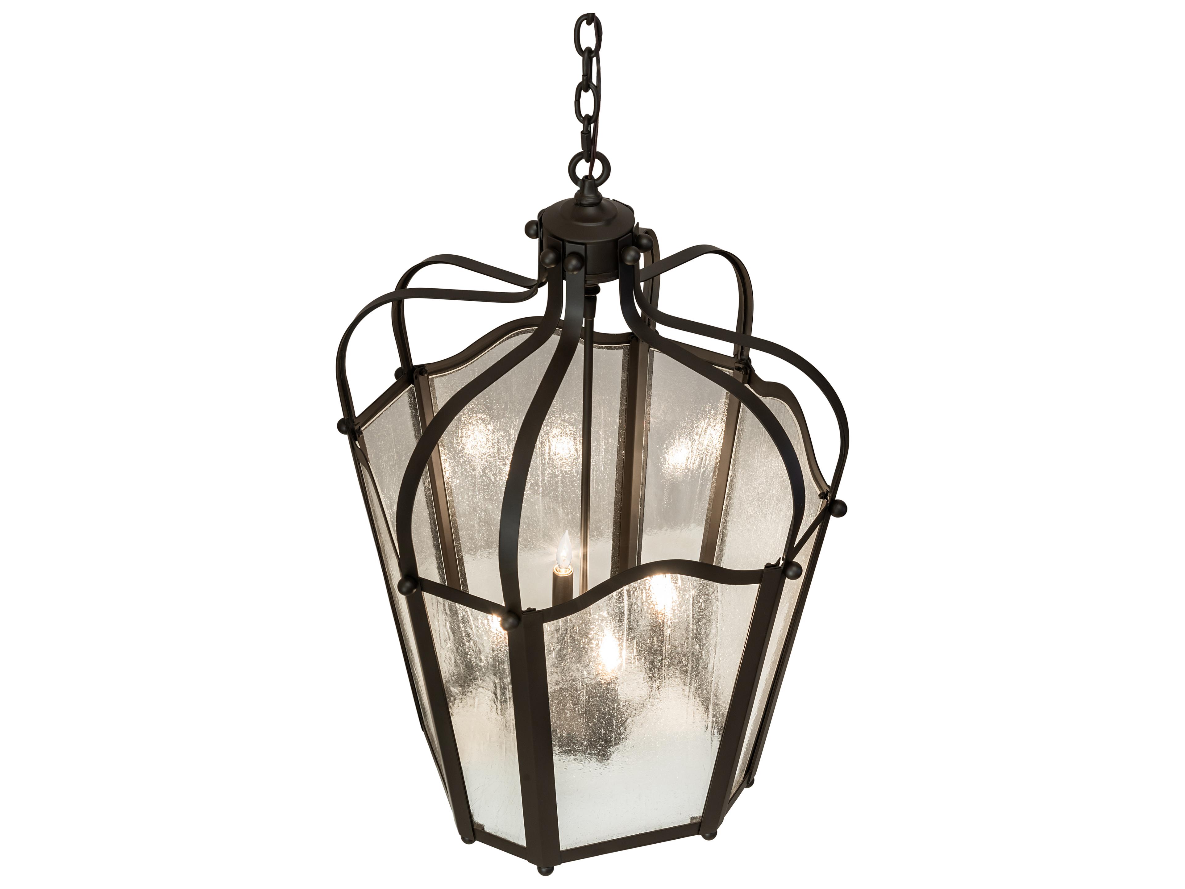 Meyda Citadel 4-Light Bronze Oil Rubbed Glass Candelabra Chandelier