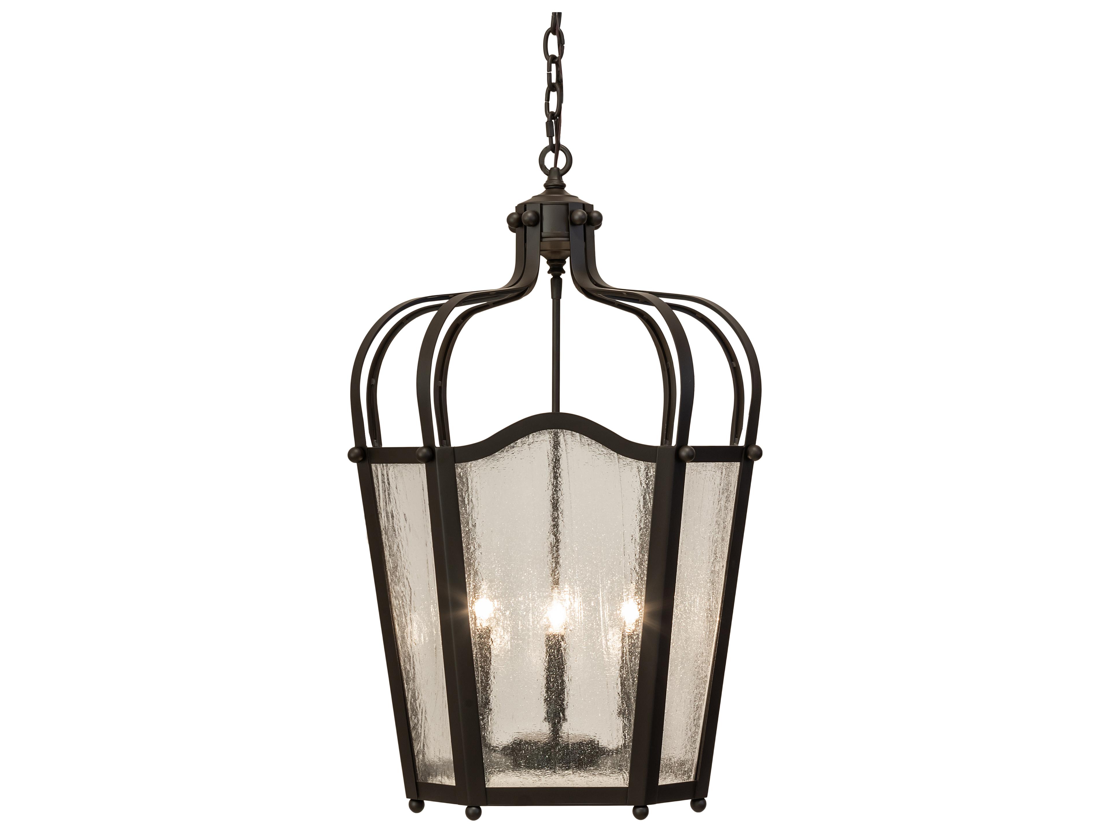 Meyda Citadel 4-Light Bronze Oil Rubbed Glass Candelabra Chandelier