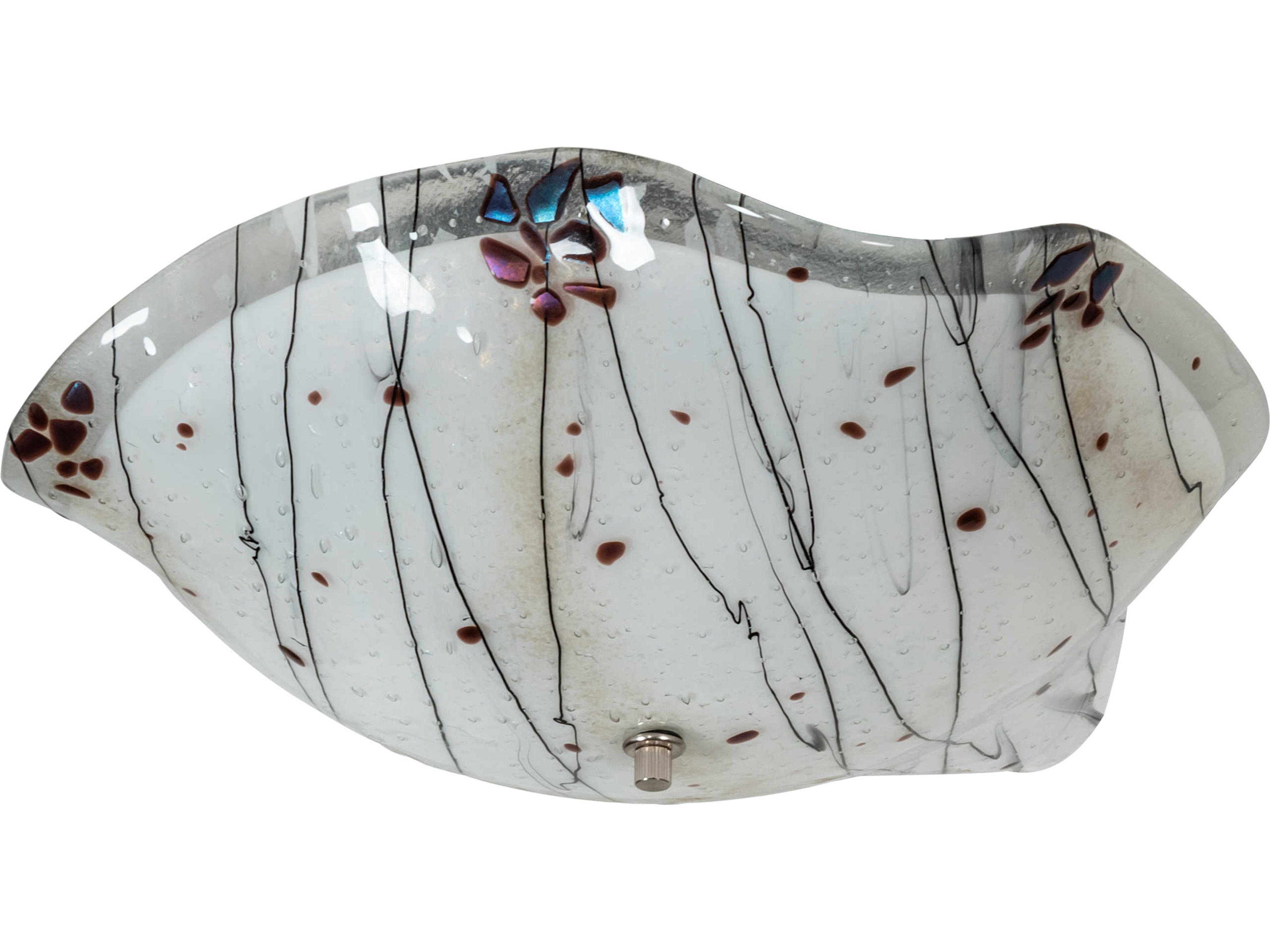 Meyda Metro Fusion 3-Light Nickel Glass Flush Mount