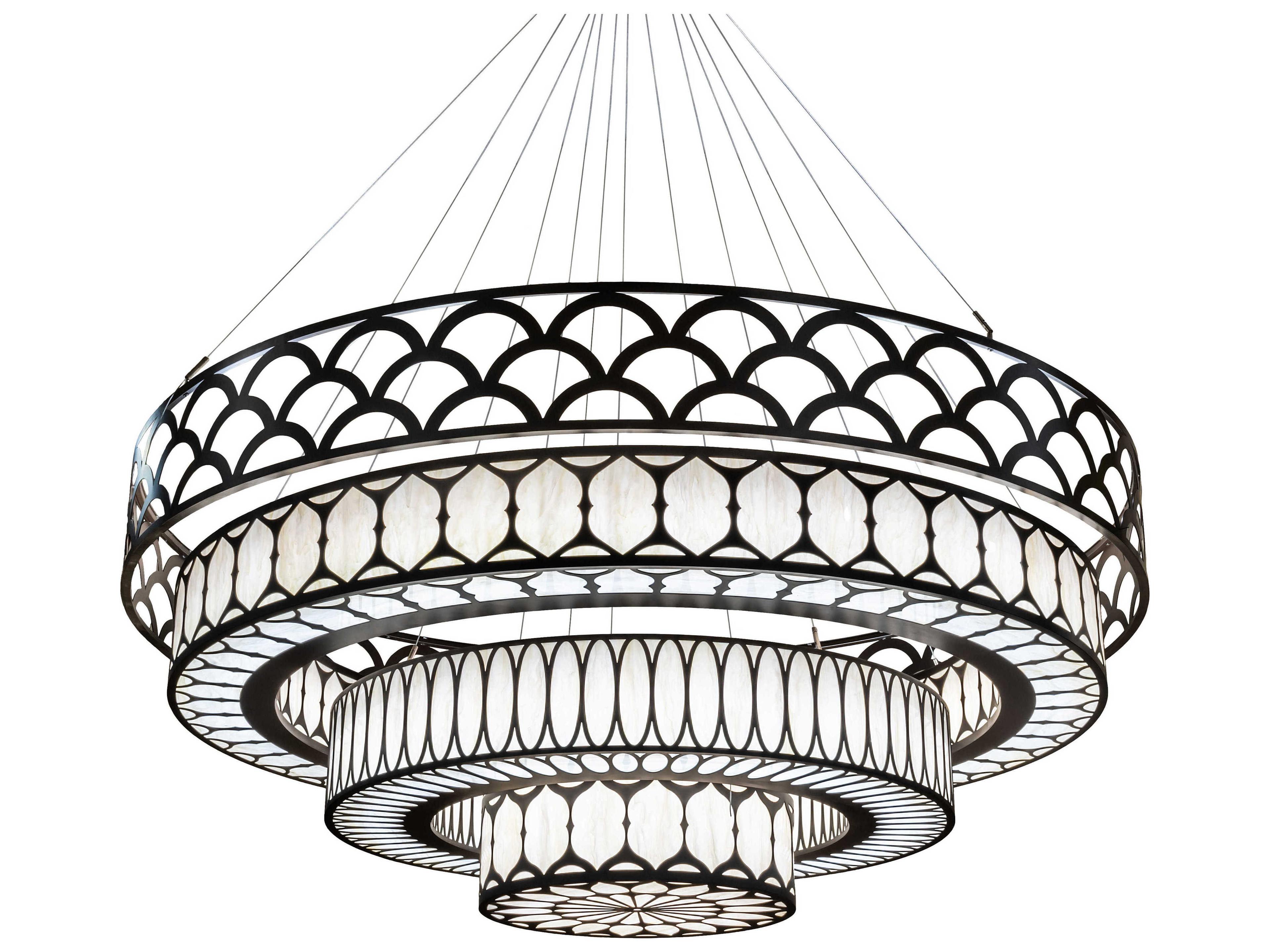 Oil Rubbed Bronze LED Tiered Chandelier