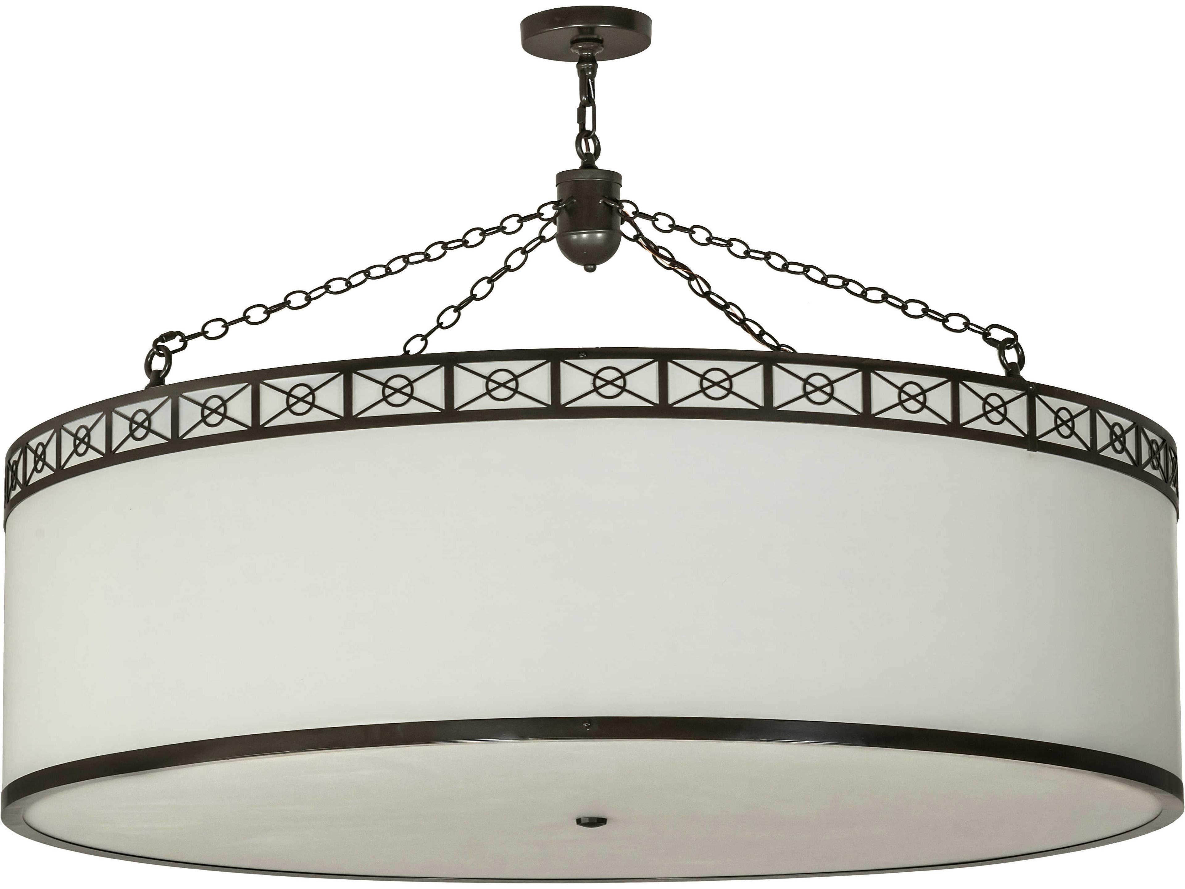 Meyda Cilindro 8-Light Timeless Bronze LED Drum Pendant