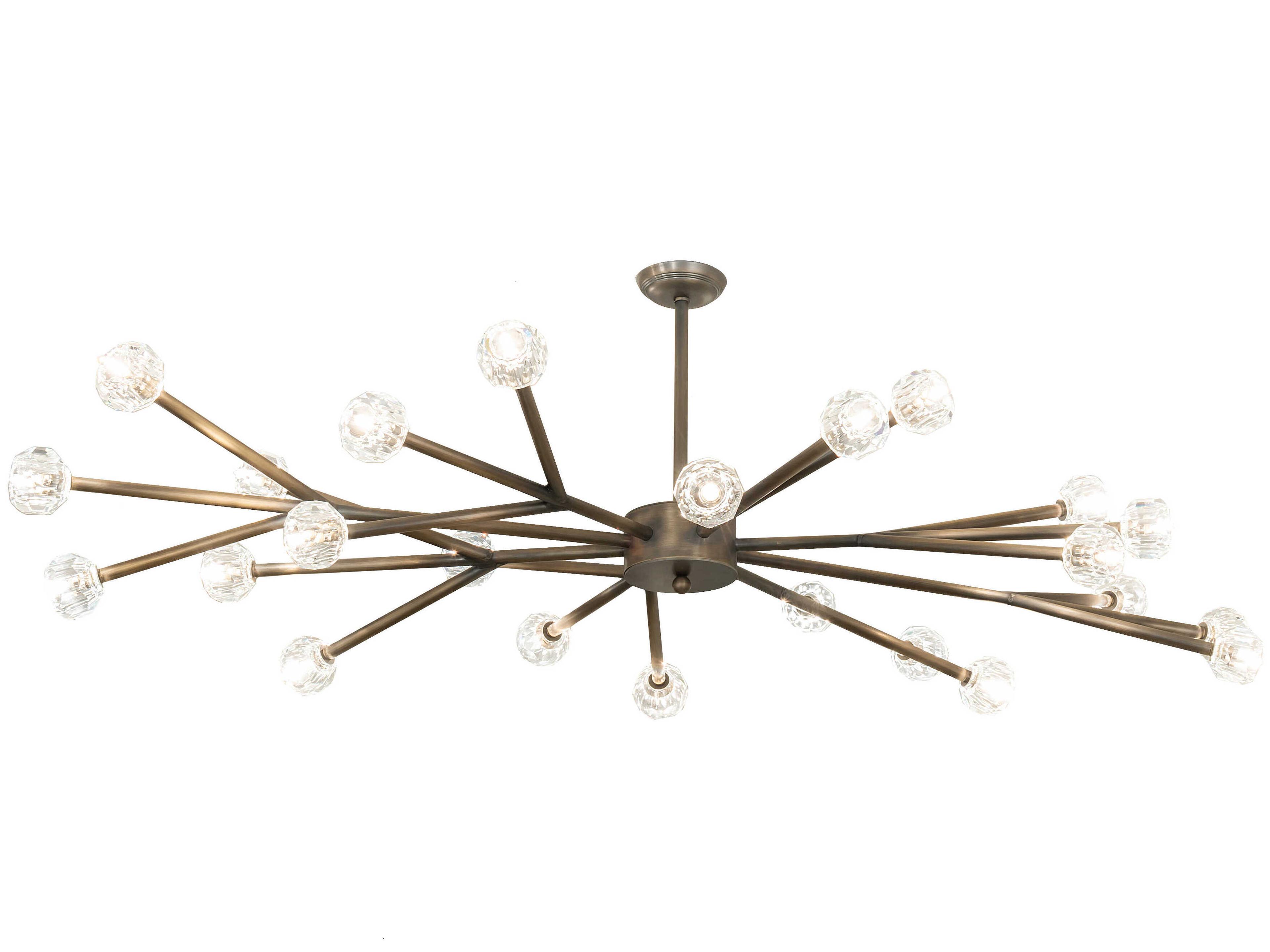 Benning 24-Light Antique Brass Chandelier