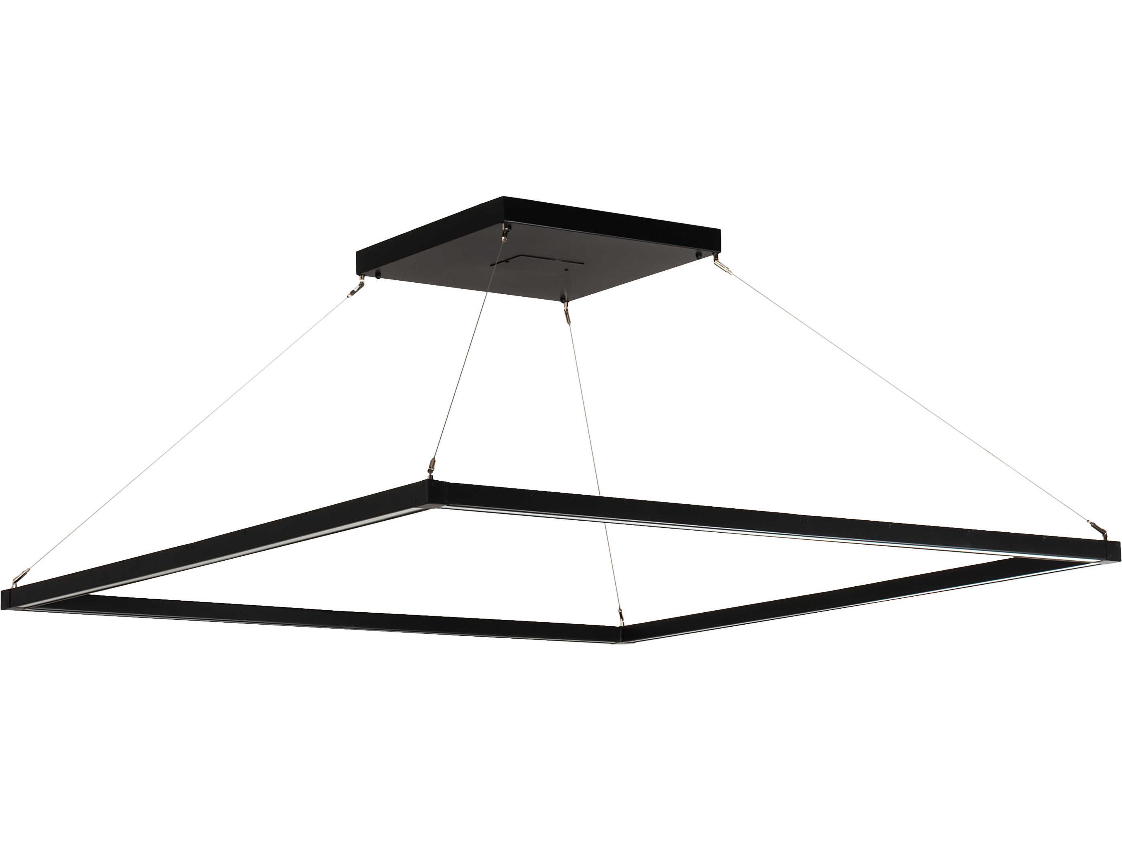 Meyda Anillo Strip Flat Black White LED Pendant