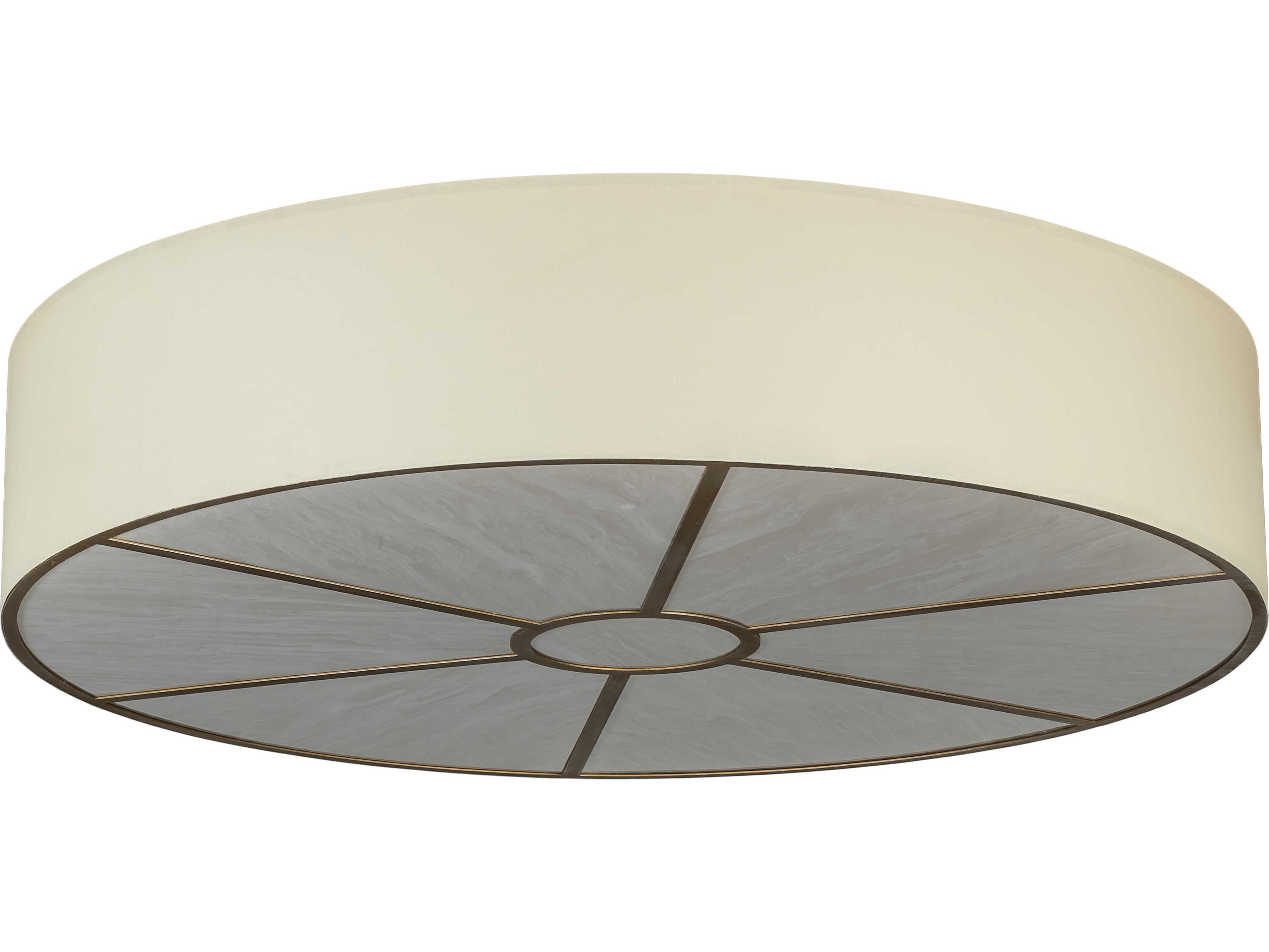 Meyda Cilindro 8-Light Antique Silver LED Drum Flush Mount