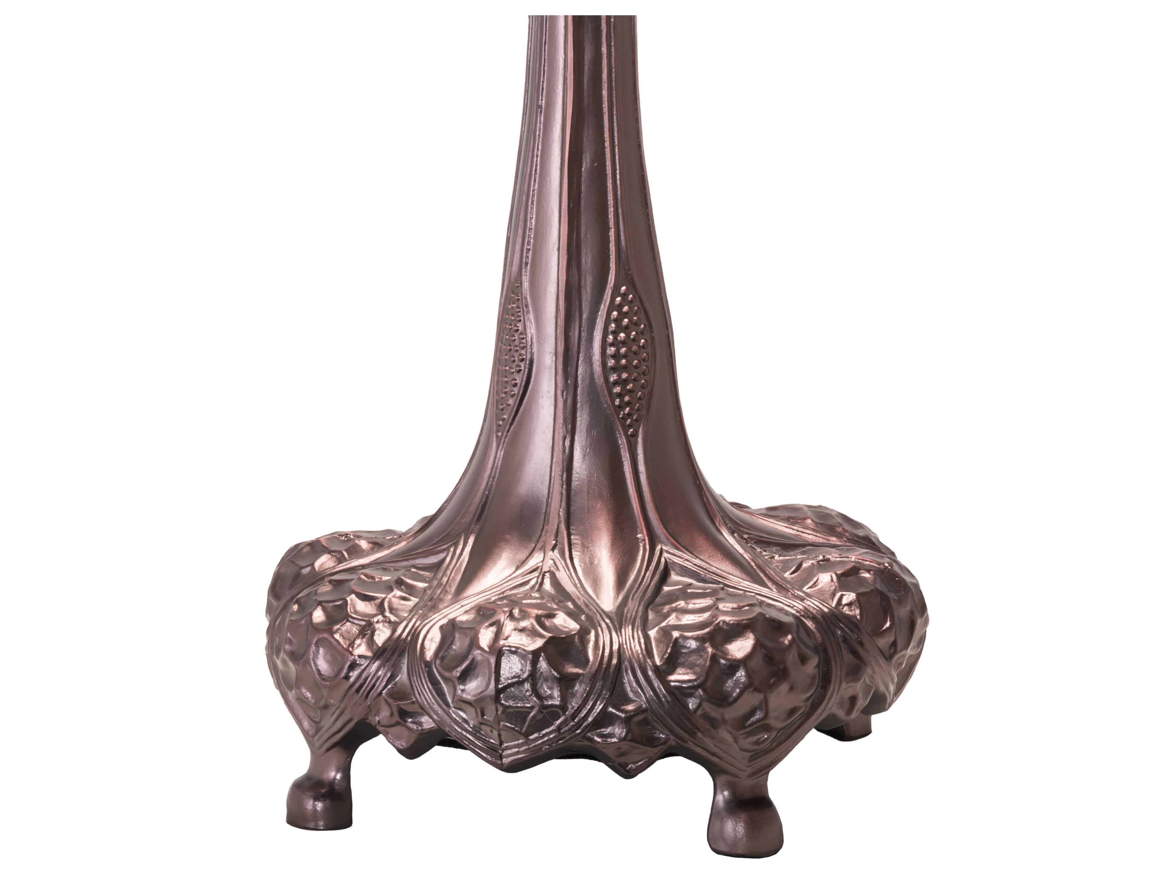 Meyda Roseborder Glass Tiffany Mahogany Bronze Buffet Lamp