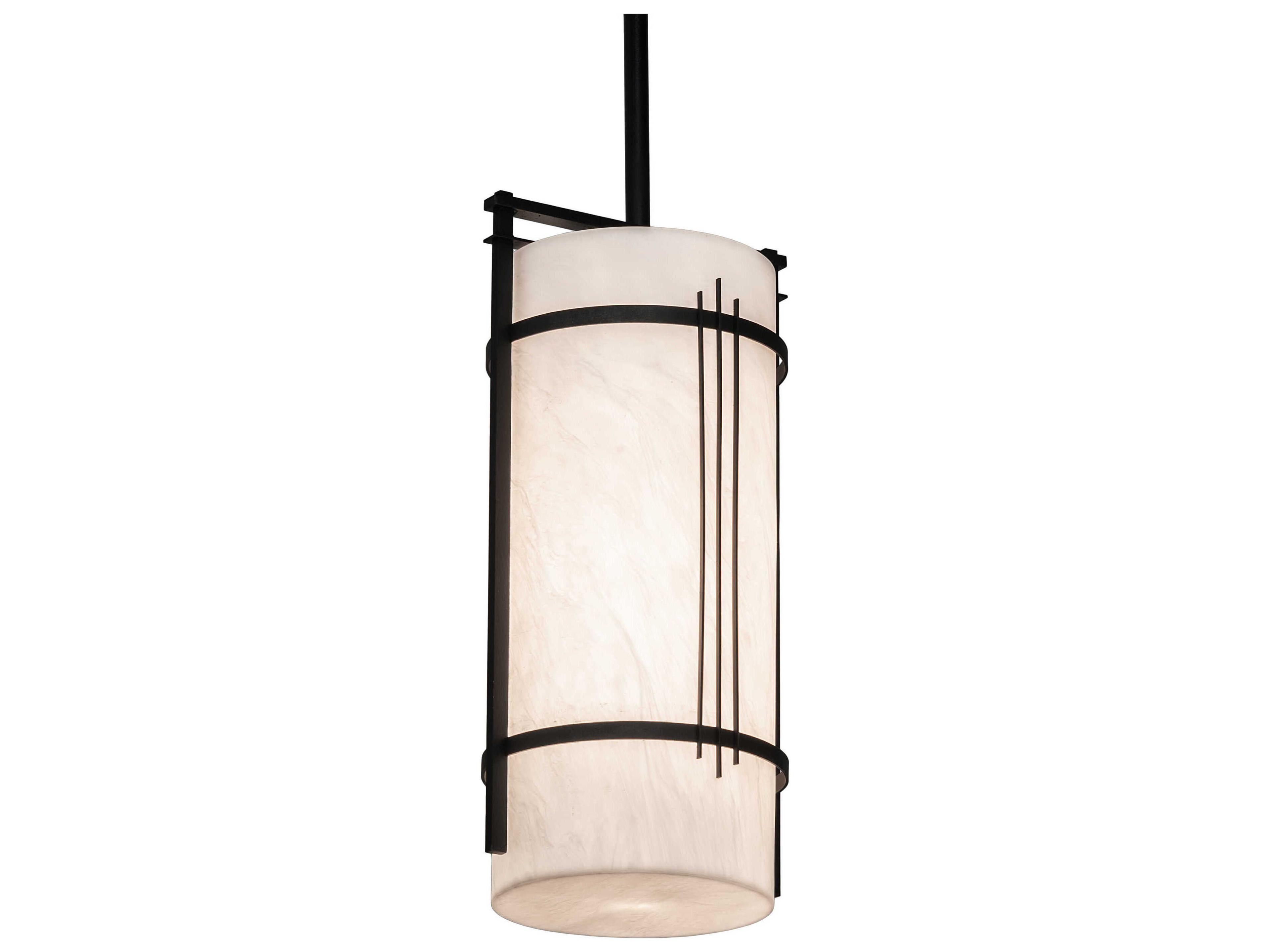 Cilindro 1-Light Black Cylinder Mini Pendant