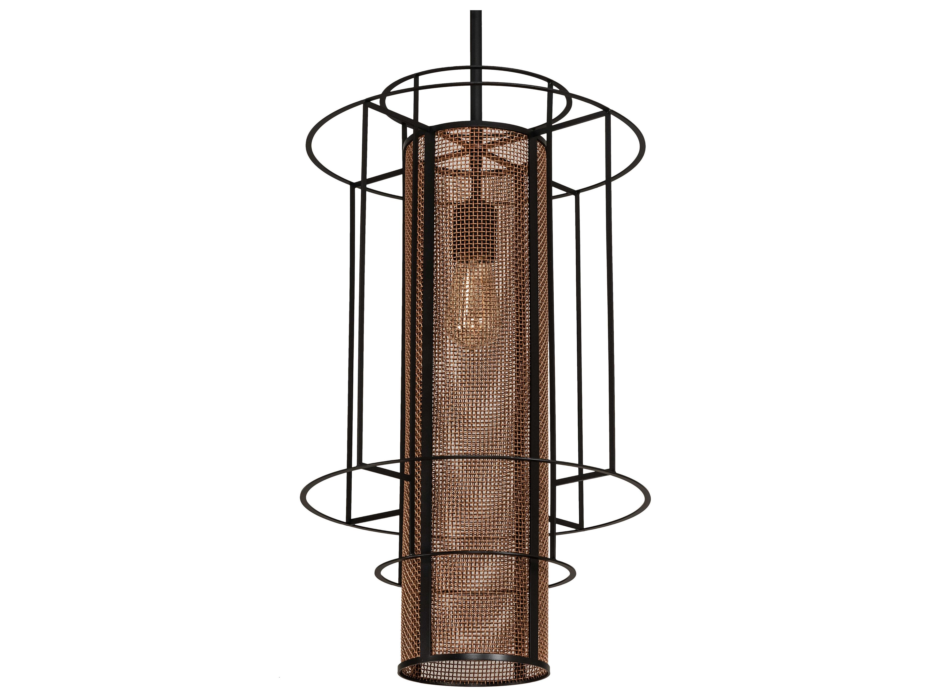 Meyda Cilindro 1-Light Flat Black LED Cylinder Pendant