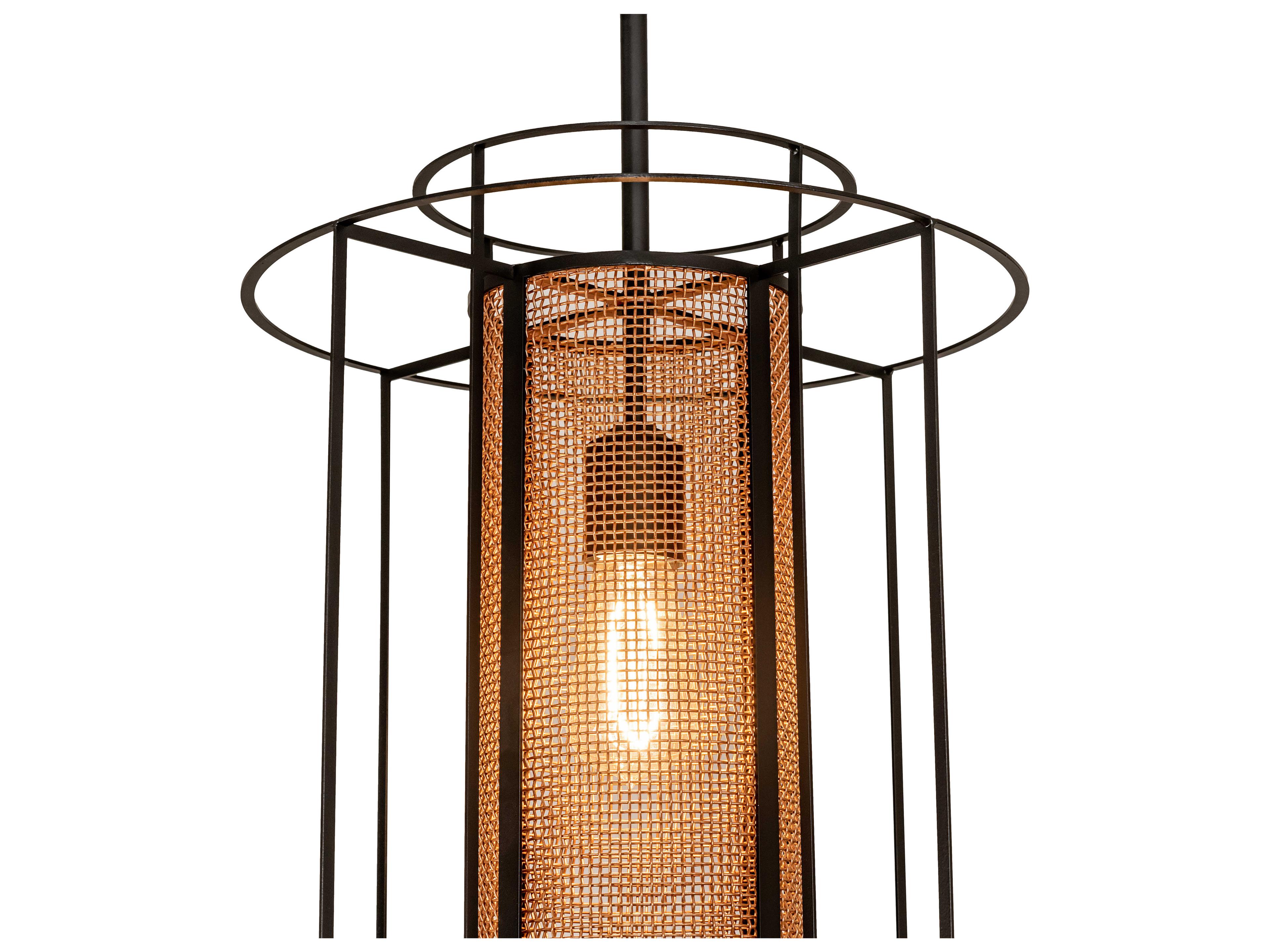 Meyda Cilindro 1-Light Flat Black LED Cylinder Pendant