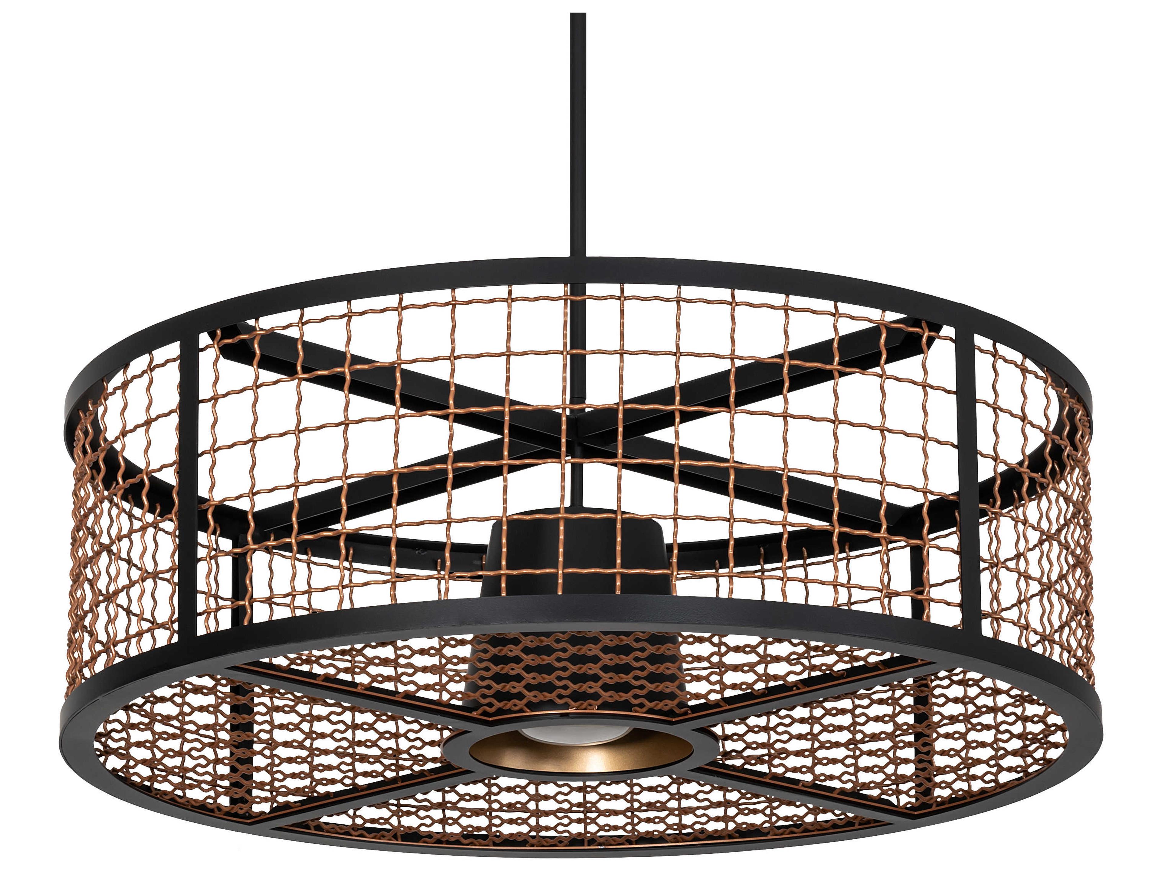 Meyda Paloma Golpe 1-Light Flat Black Metallic Bronze Pendant