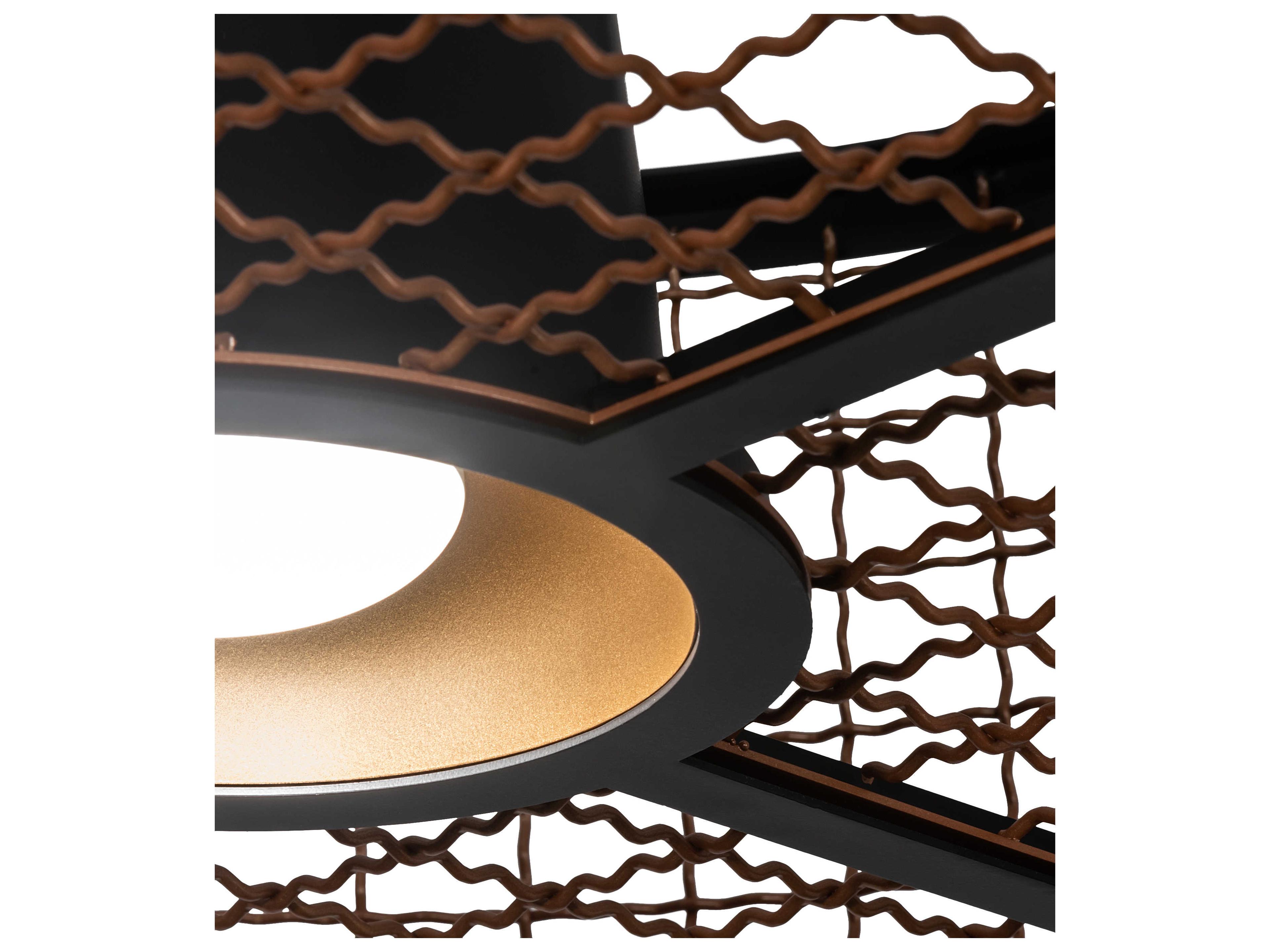 Meyda Paloma Golpe 1-Light Flat Black Metallic Bronze Pendant