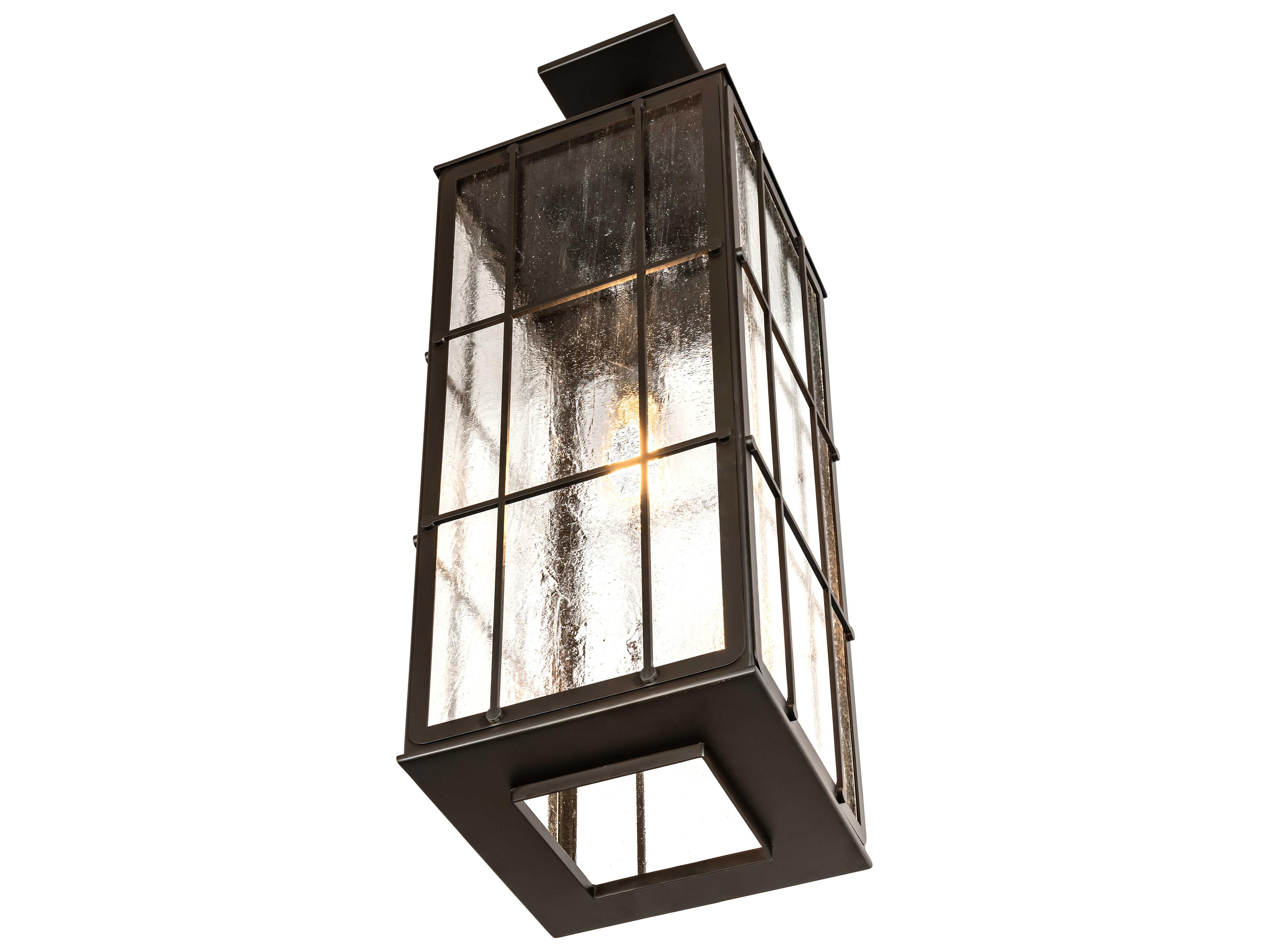 Meyda Pontrefract 1-Light Oil Rubbed Bronze Glass Lantern Mini Pendant