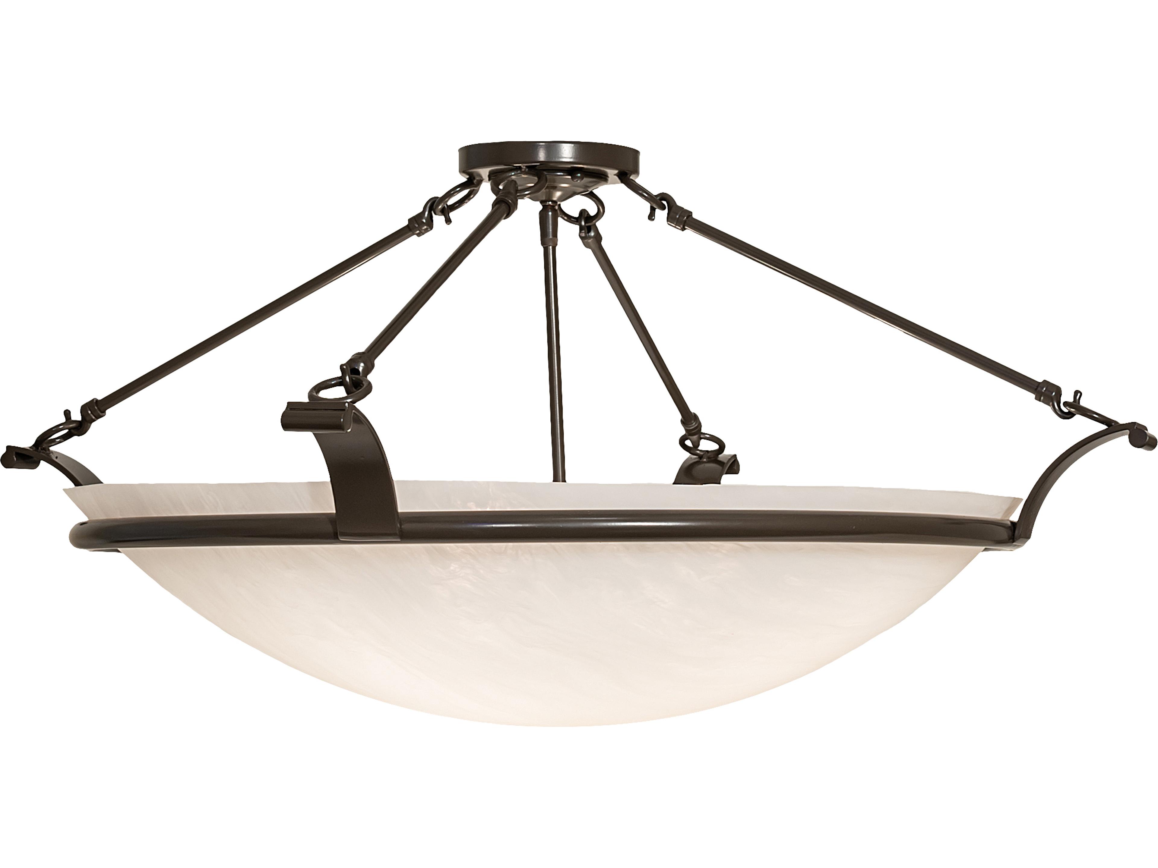 Almeria 4-Light Timeless Bronze LED Bowl Semi Flush Mount
