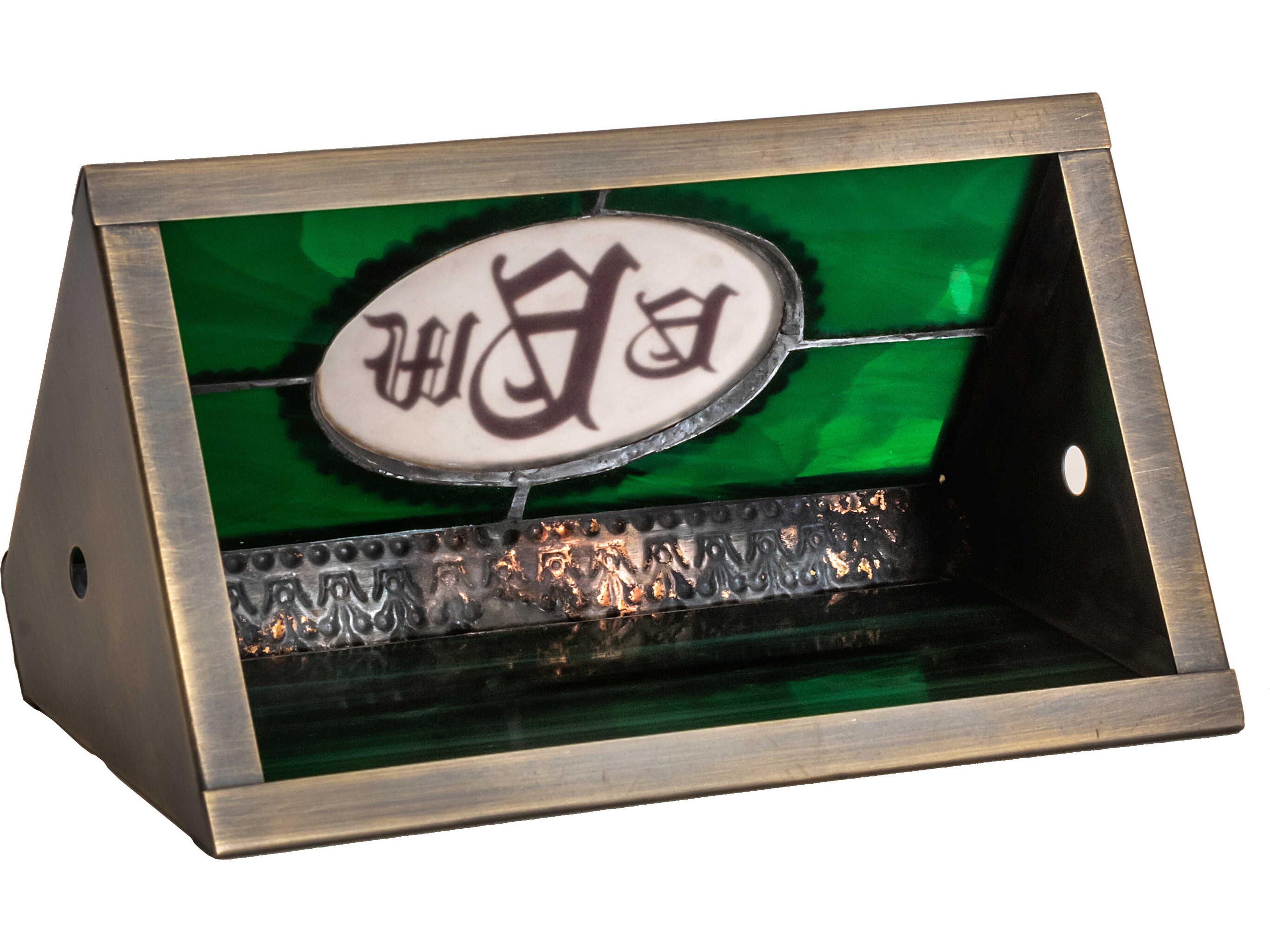 Meyda Personalized Emerald Green And Red Flash Glass