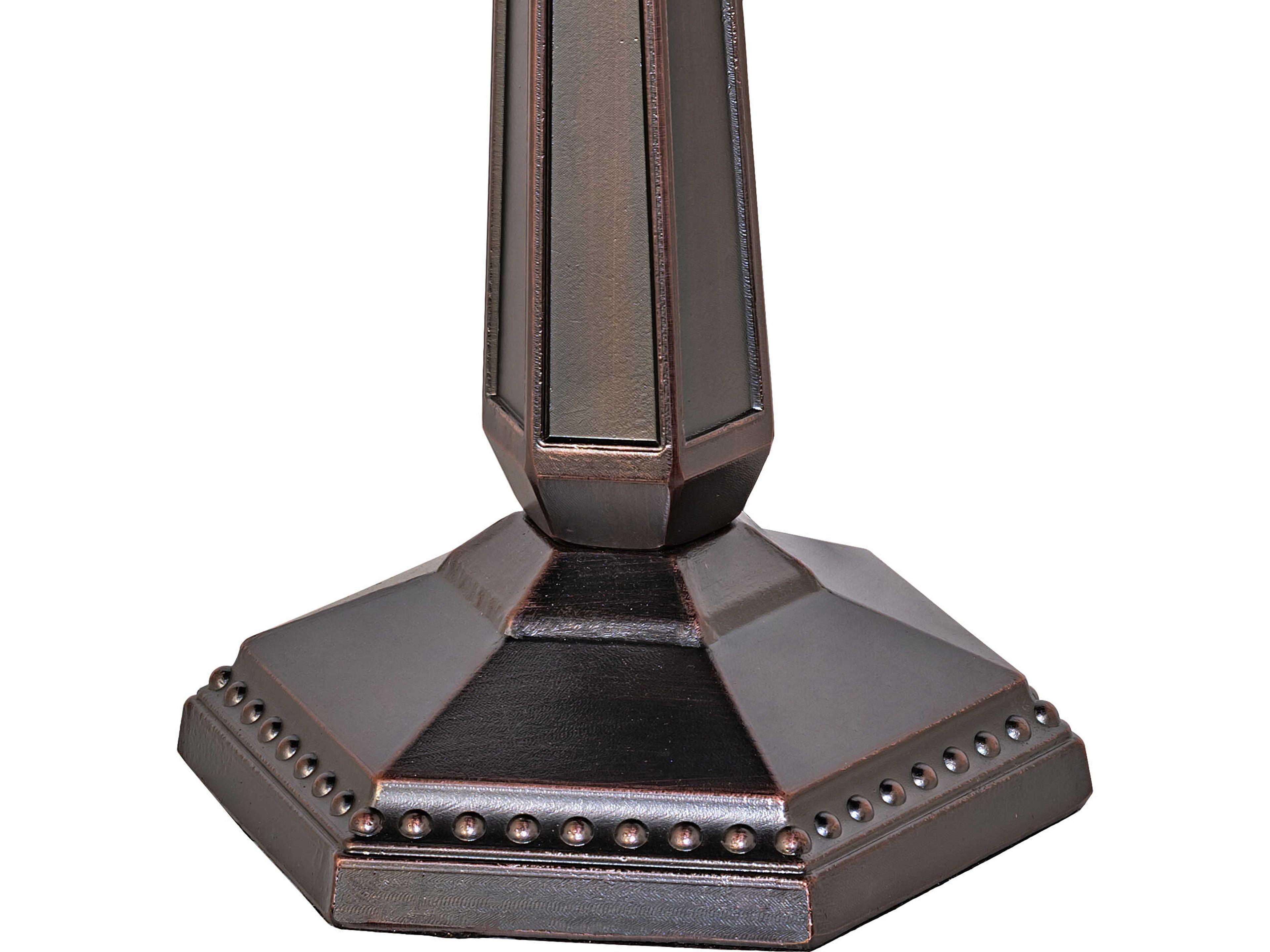 Meyda Lotus Leaf Brass Traditional Buffet Lamp