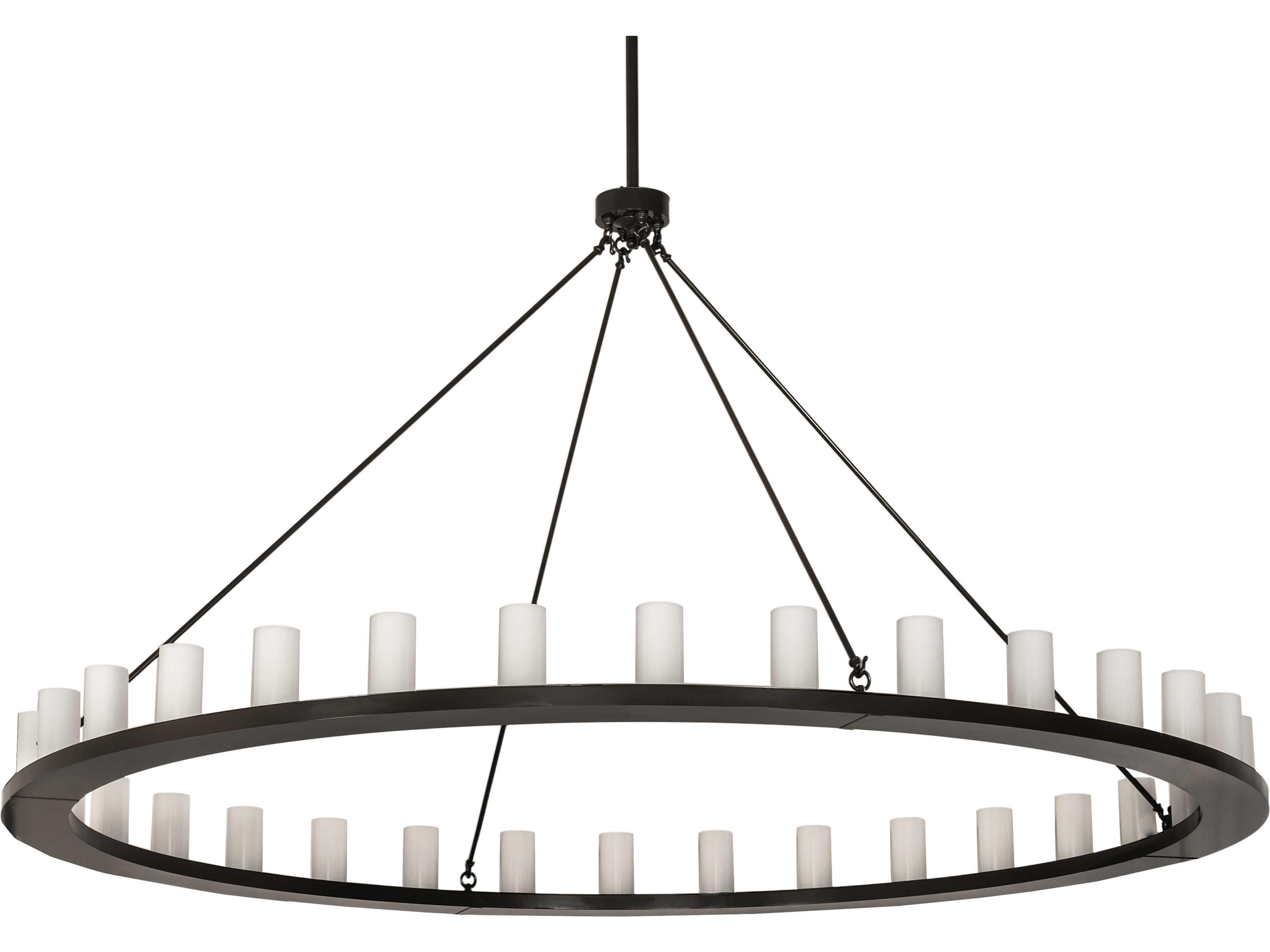 Meyda Loxley 32-Light Timeless Bronze Cylinder Round Chandelier