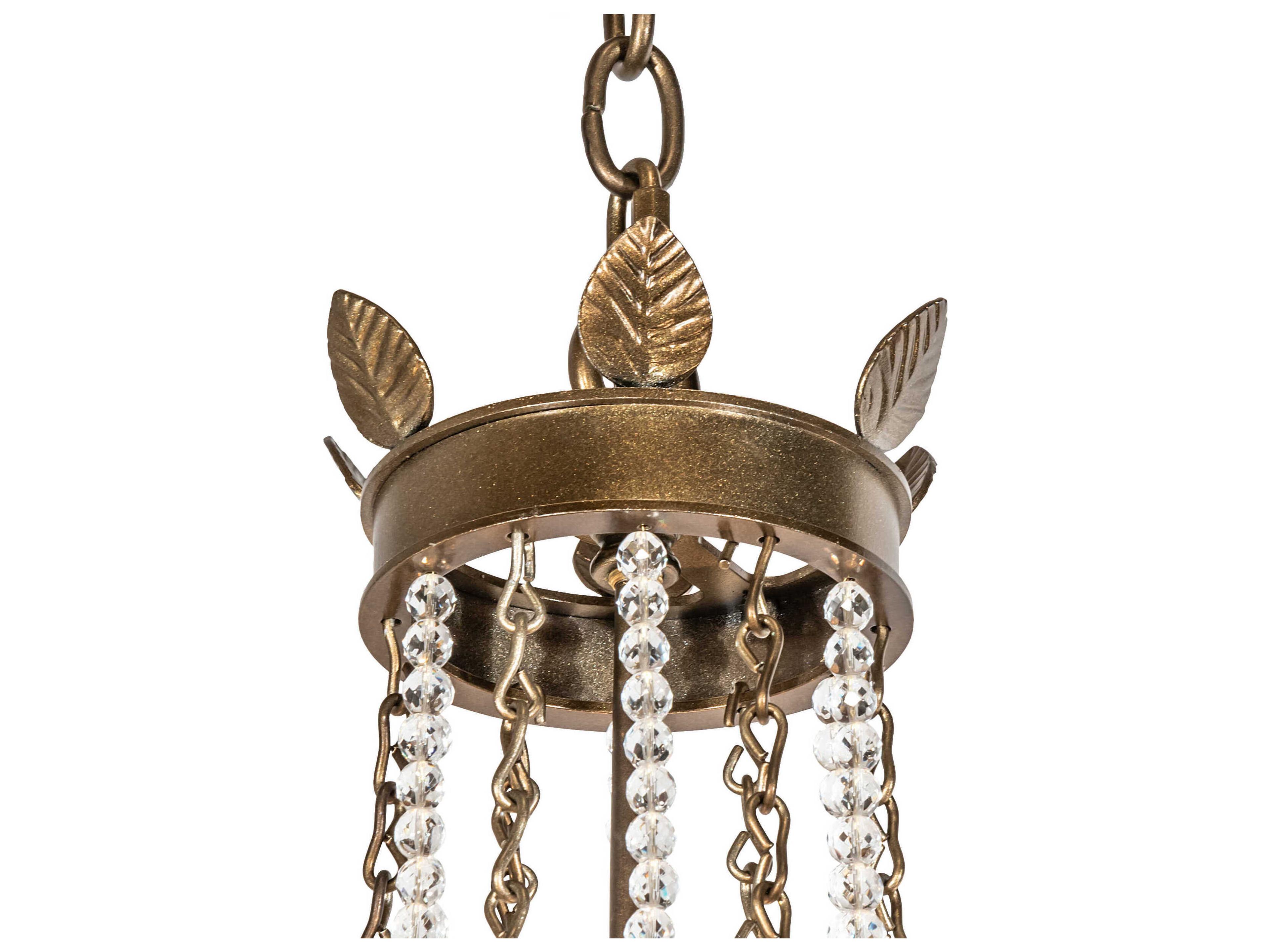 Meyda 6-Light Crystal Gold Chandelier