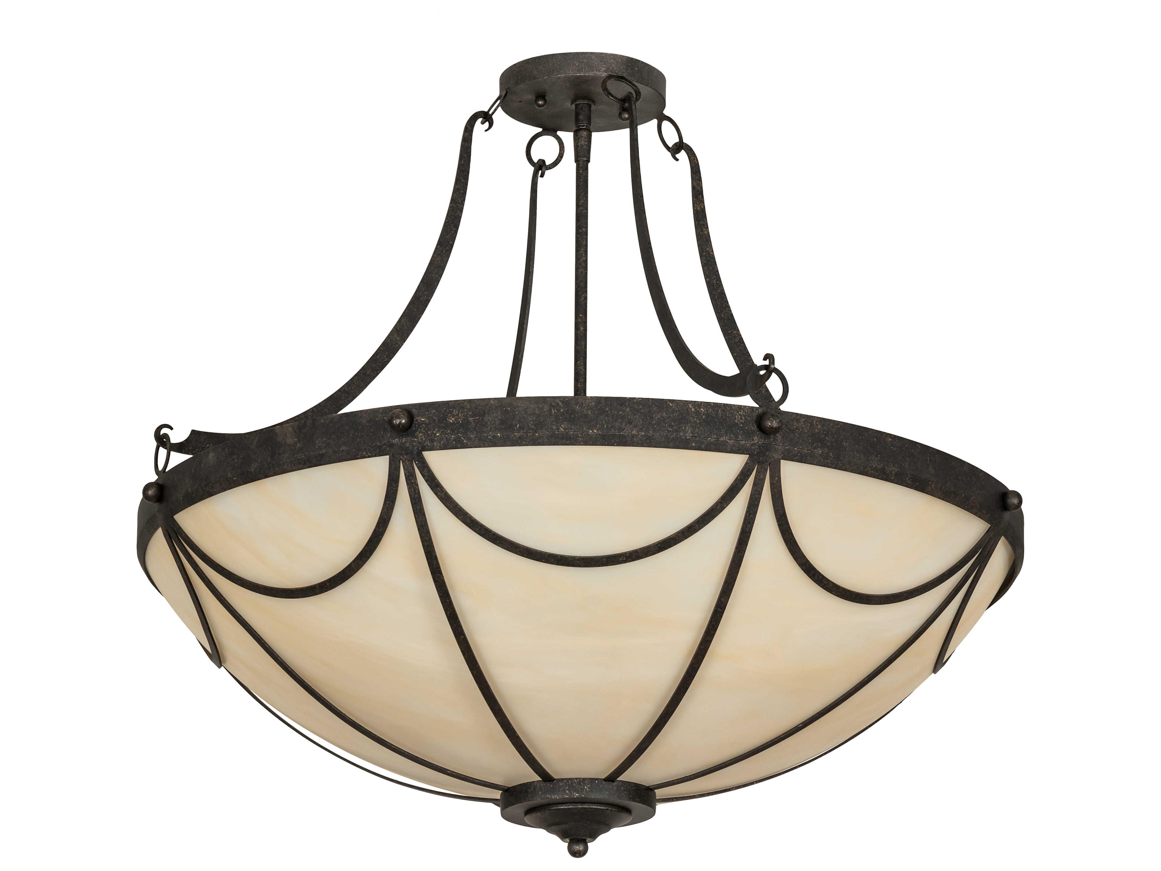 Meyda Carousel 6-Light Bronze Bowl Pendant