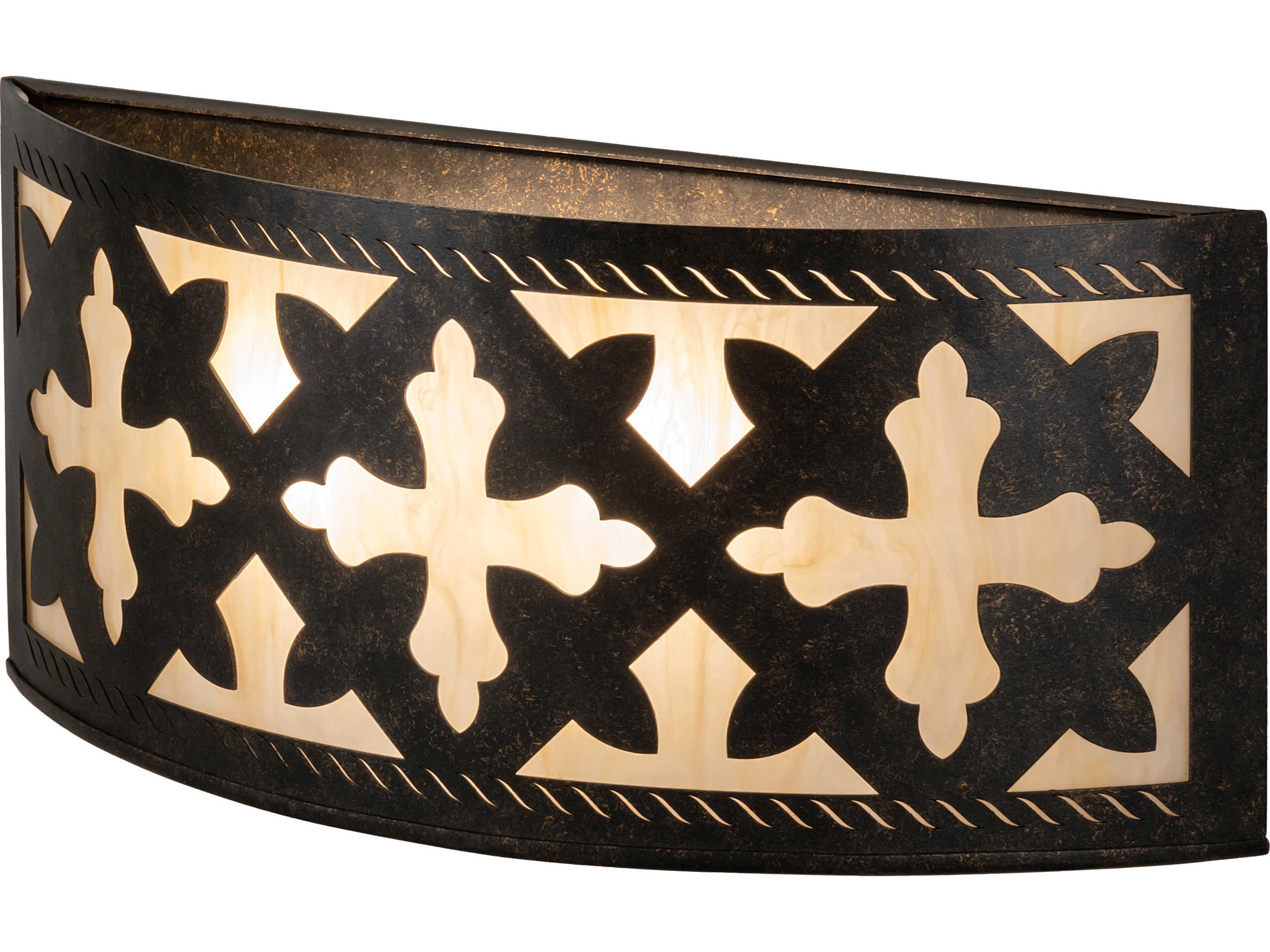 Meyda Cardiff 2-Light Bronze Wall Sconce