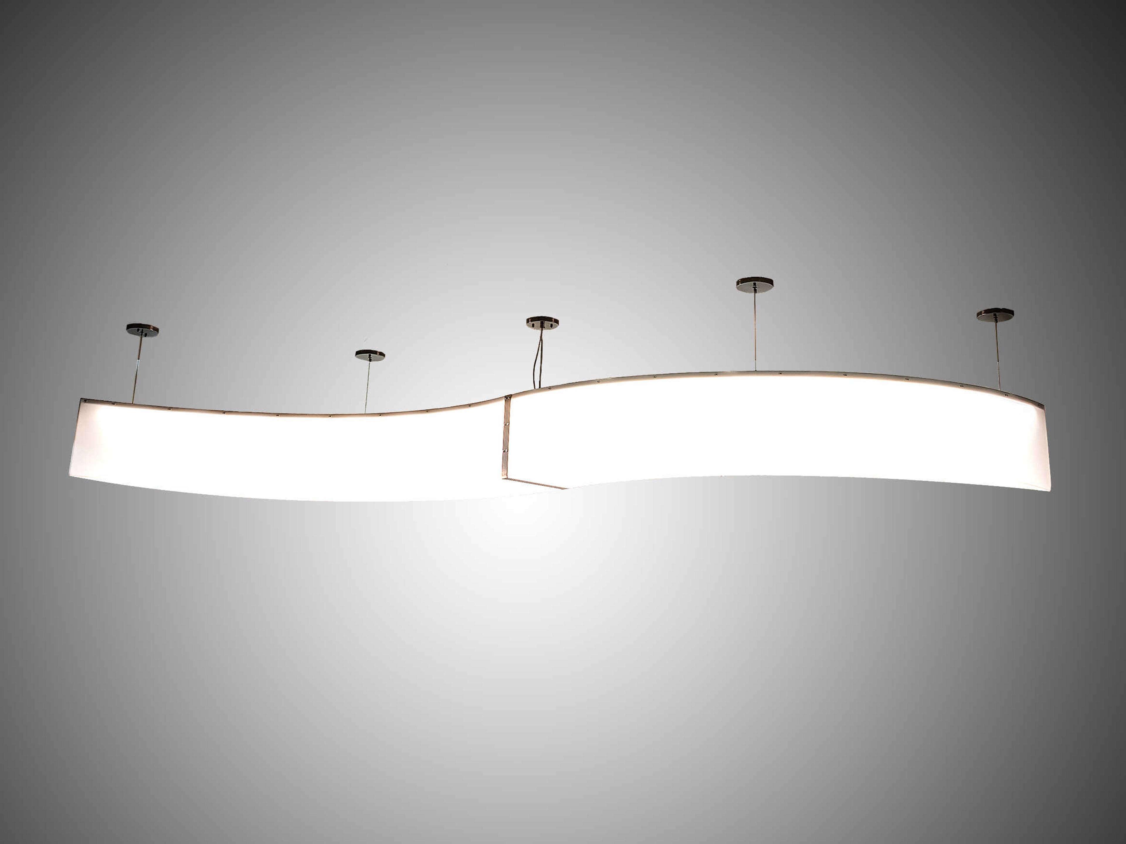 Steel LED Linear Island Pendant