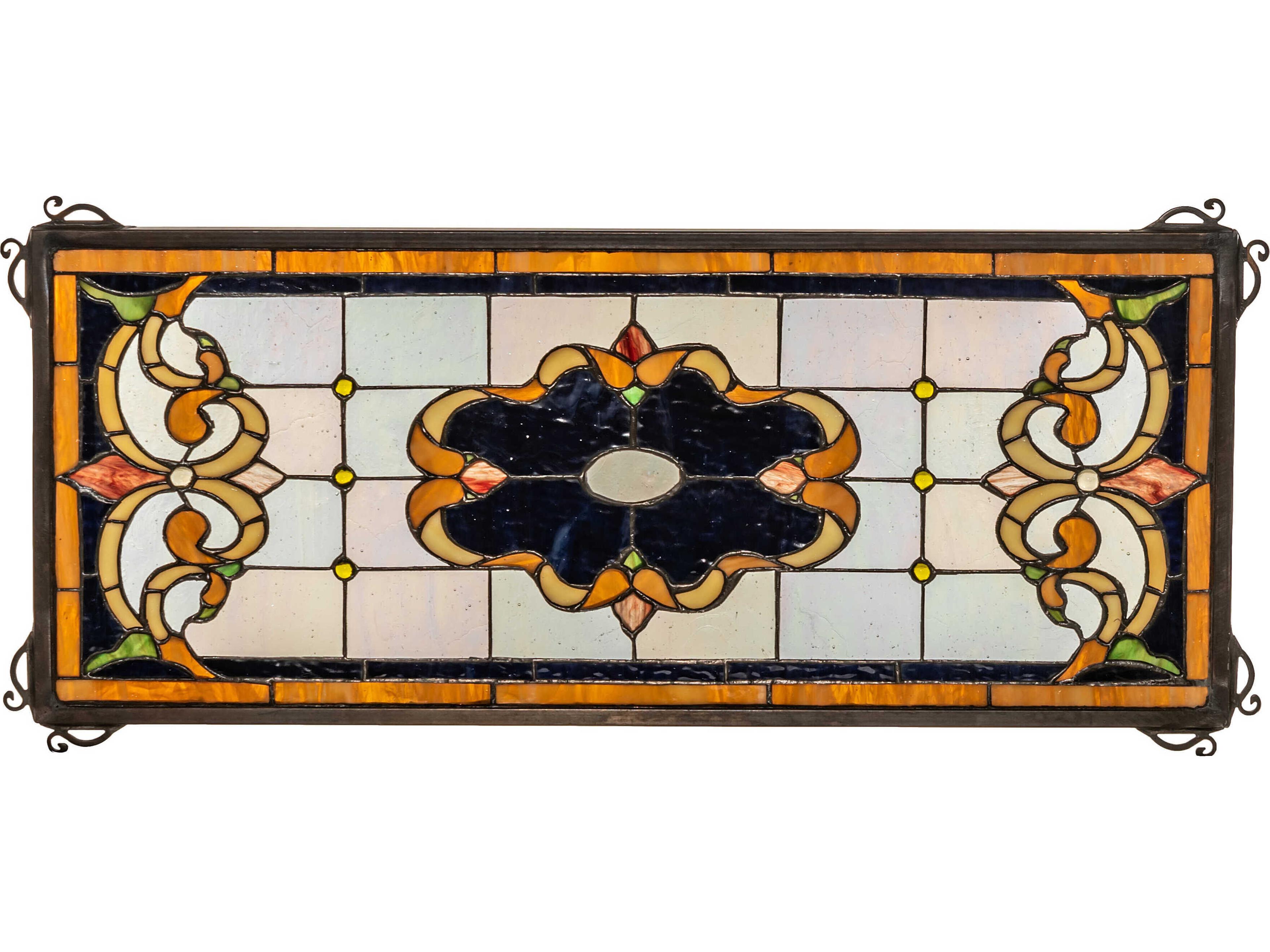 Meyda Madison Transom 24" Stained Glass Window Wall Art